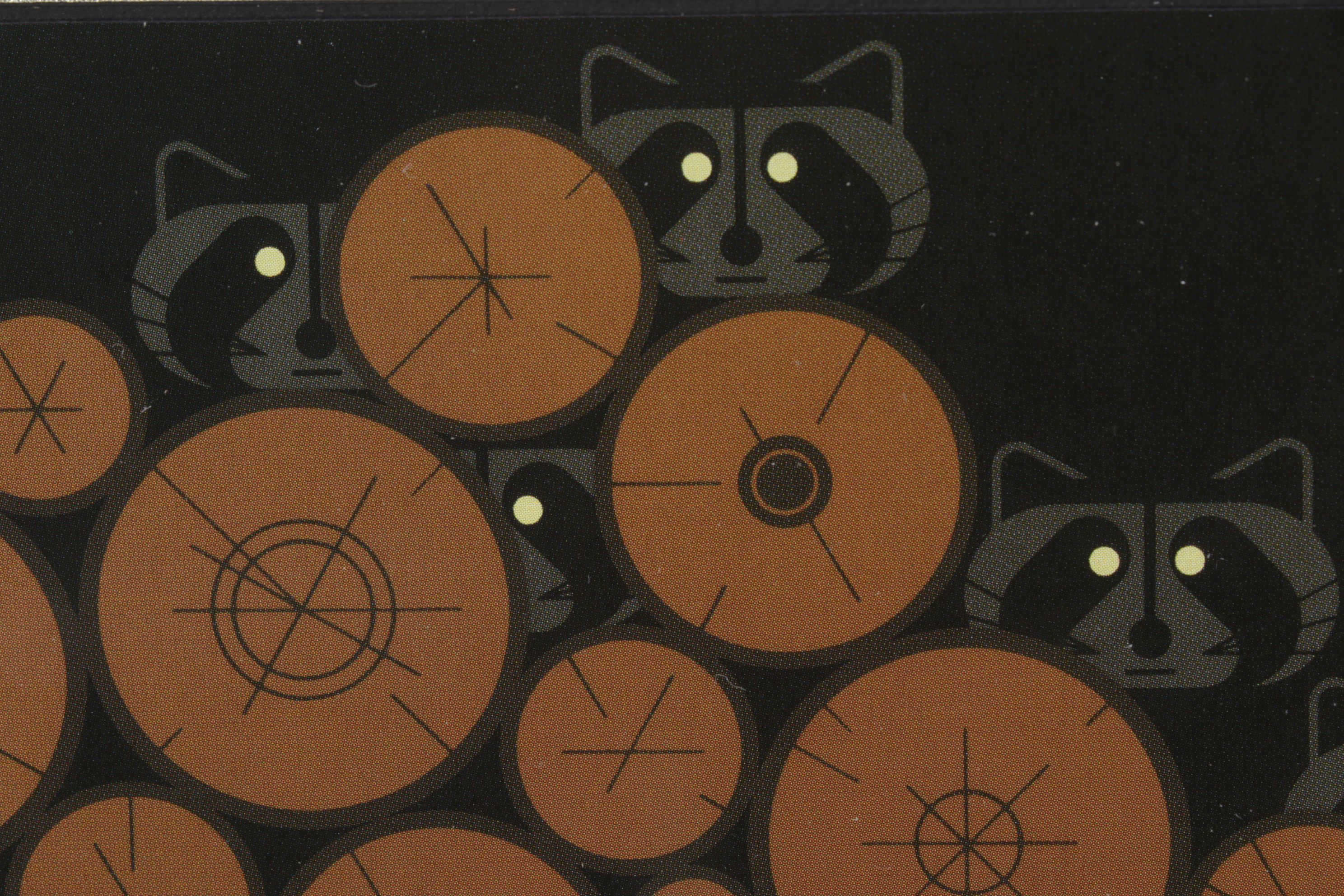 Offset Lithograph after Charley Harper "Raccoonaissance"