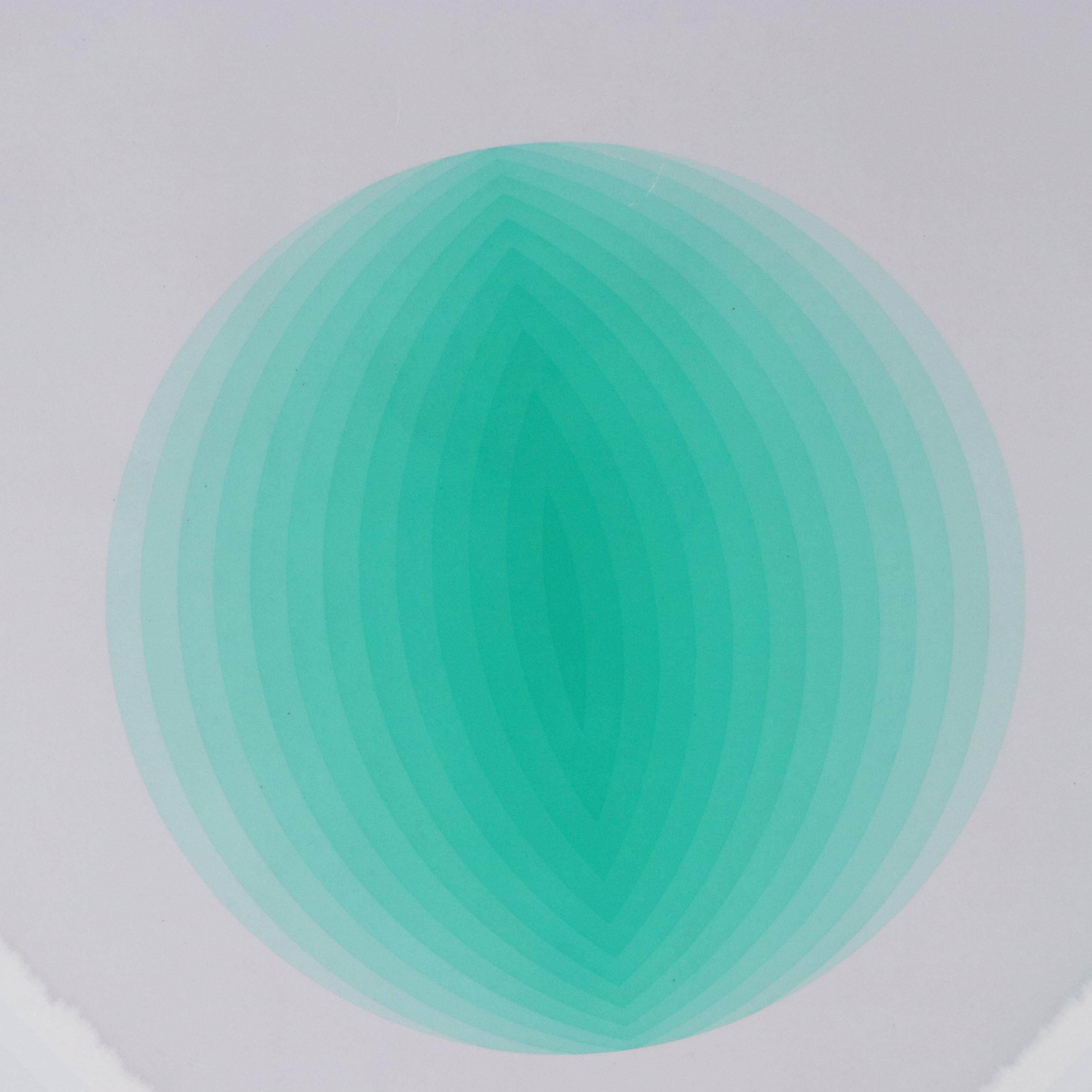 Nobuteru Shimotakahara Op Art Serigraph "Time and Space," Late 20th Century