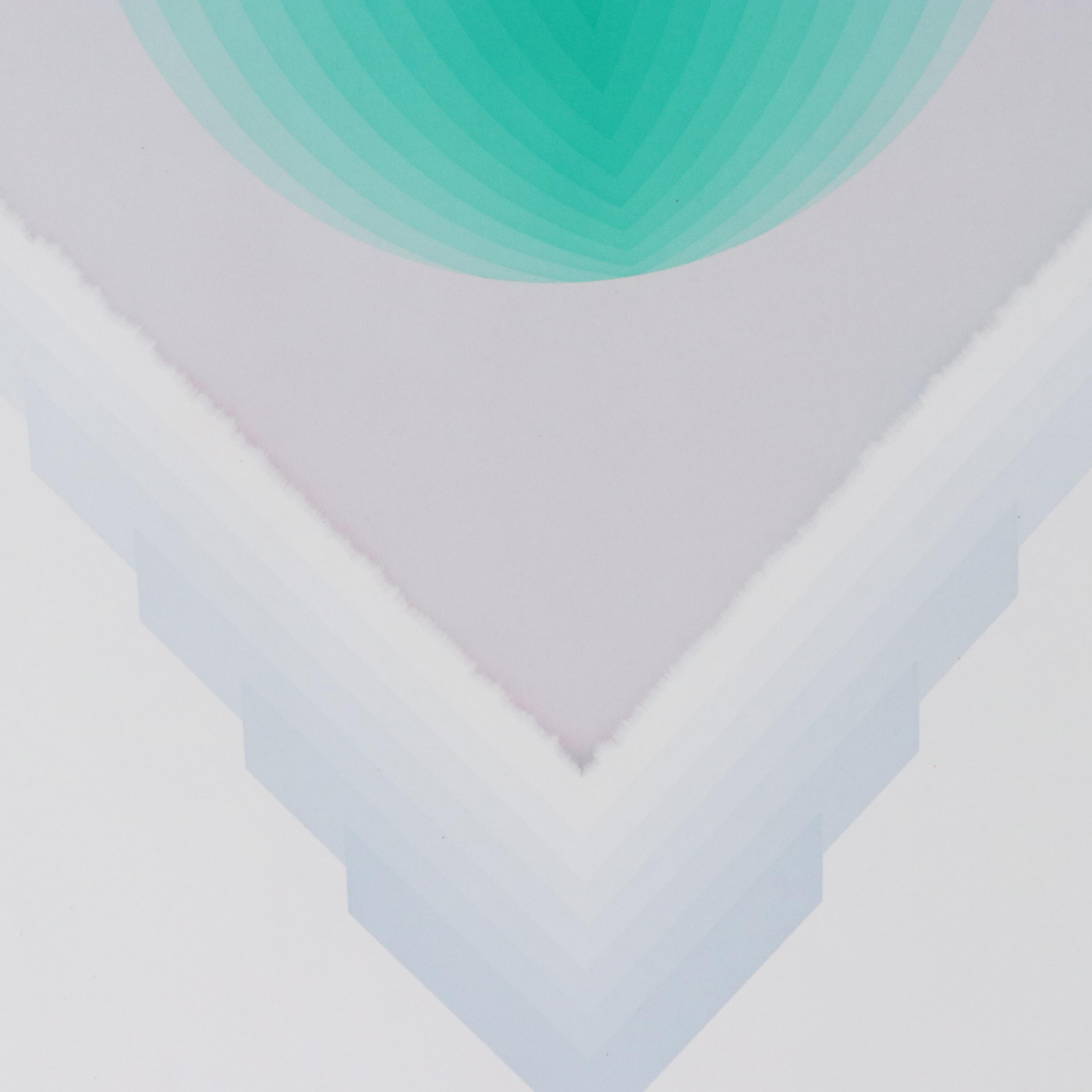 Nobuteru Shimotakahara Op Art Serigraph "Time and Space," Late 20th Century