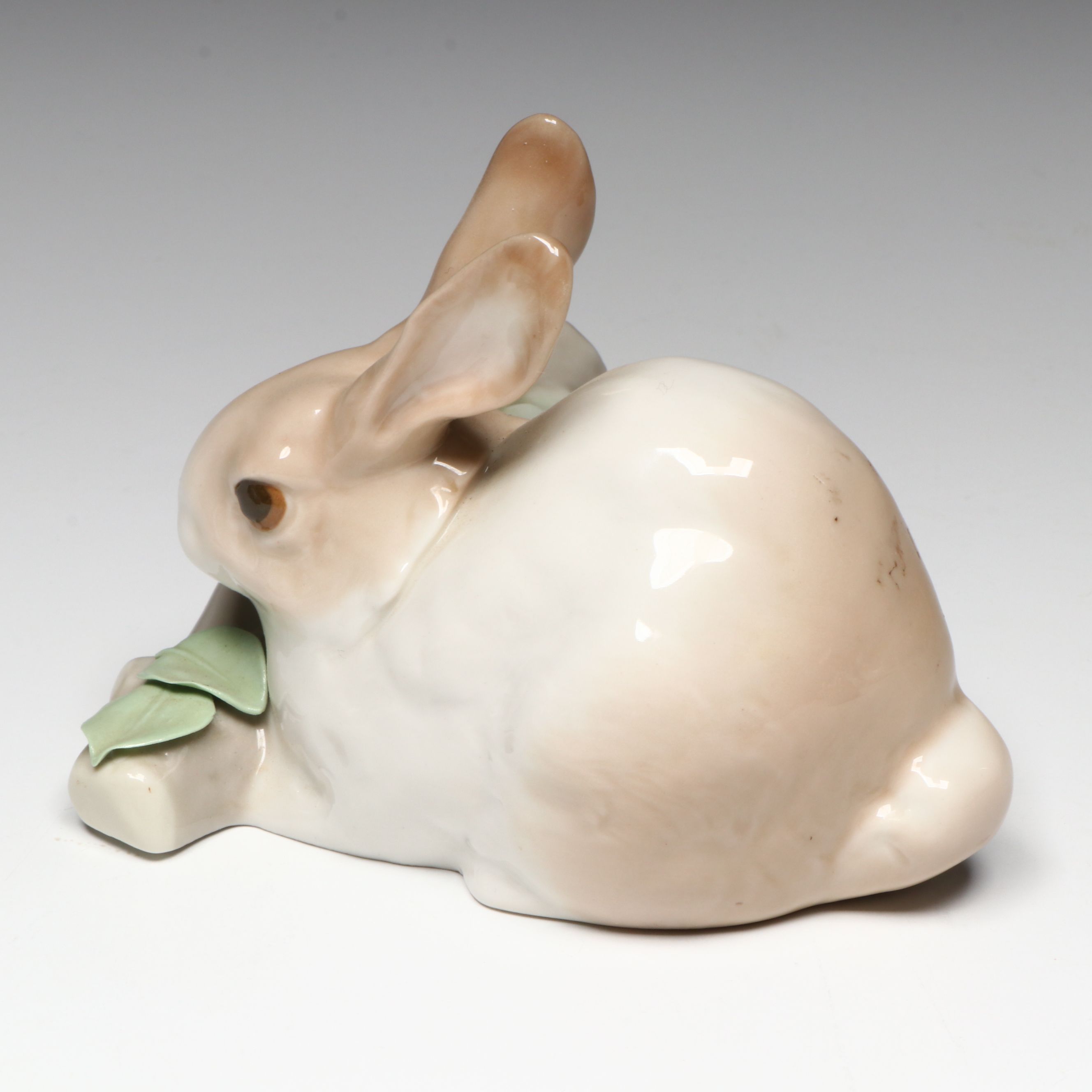 Lladró "Rabbit Eating" and "Goose" Porcelain Figurines