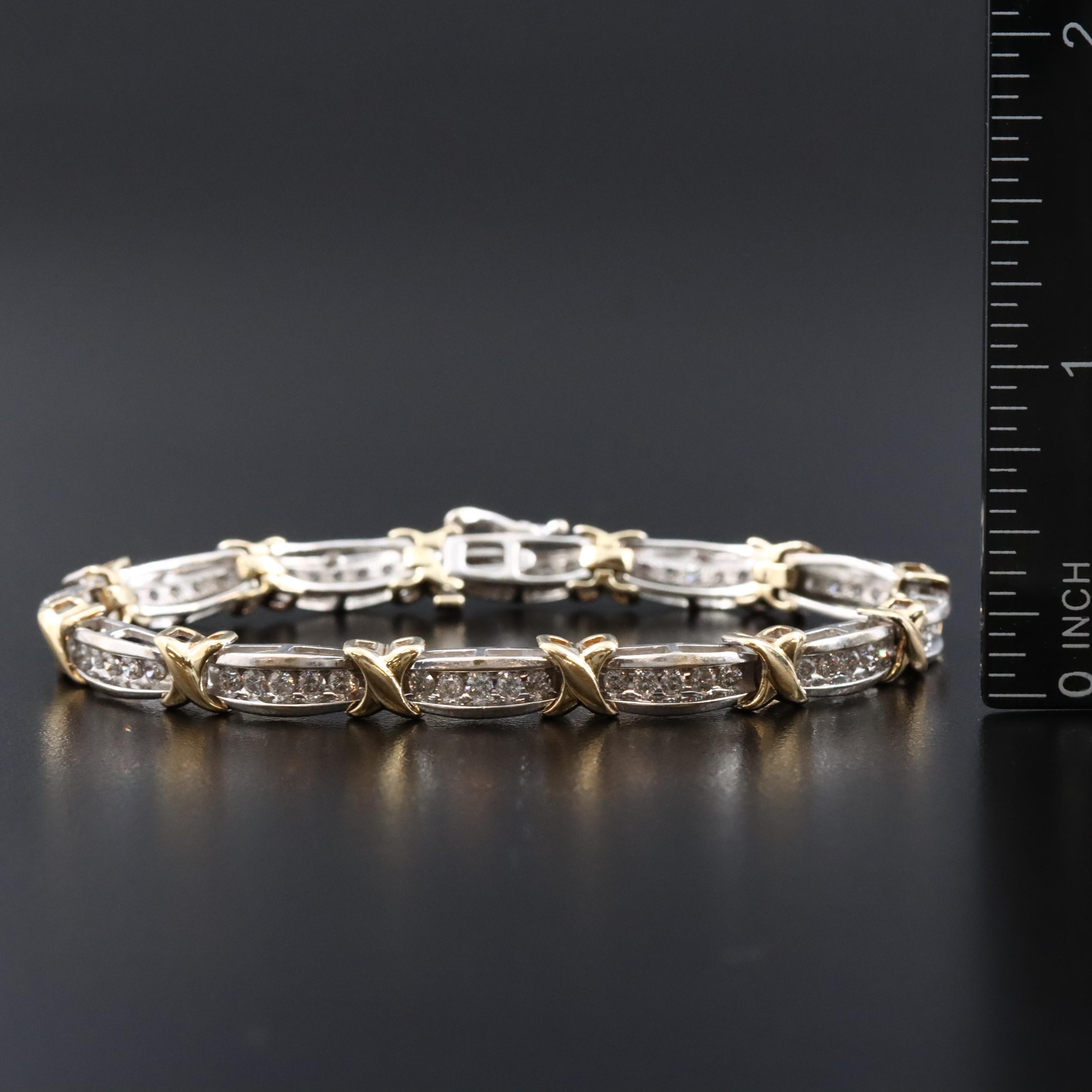 10K Two Tone 1.75 CTW Diamond Bracelet