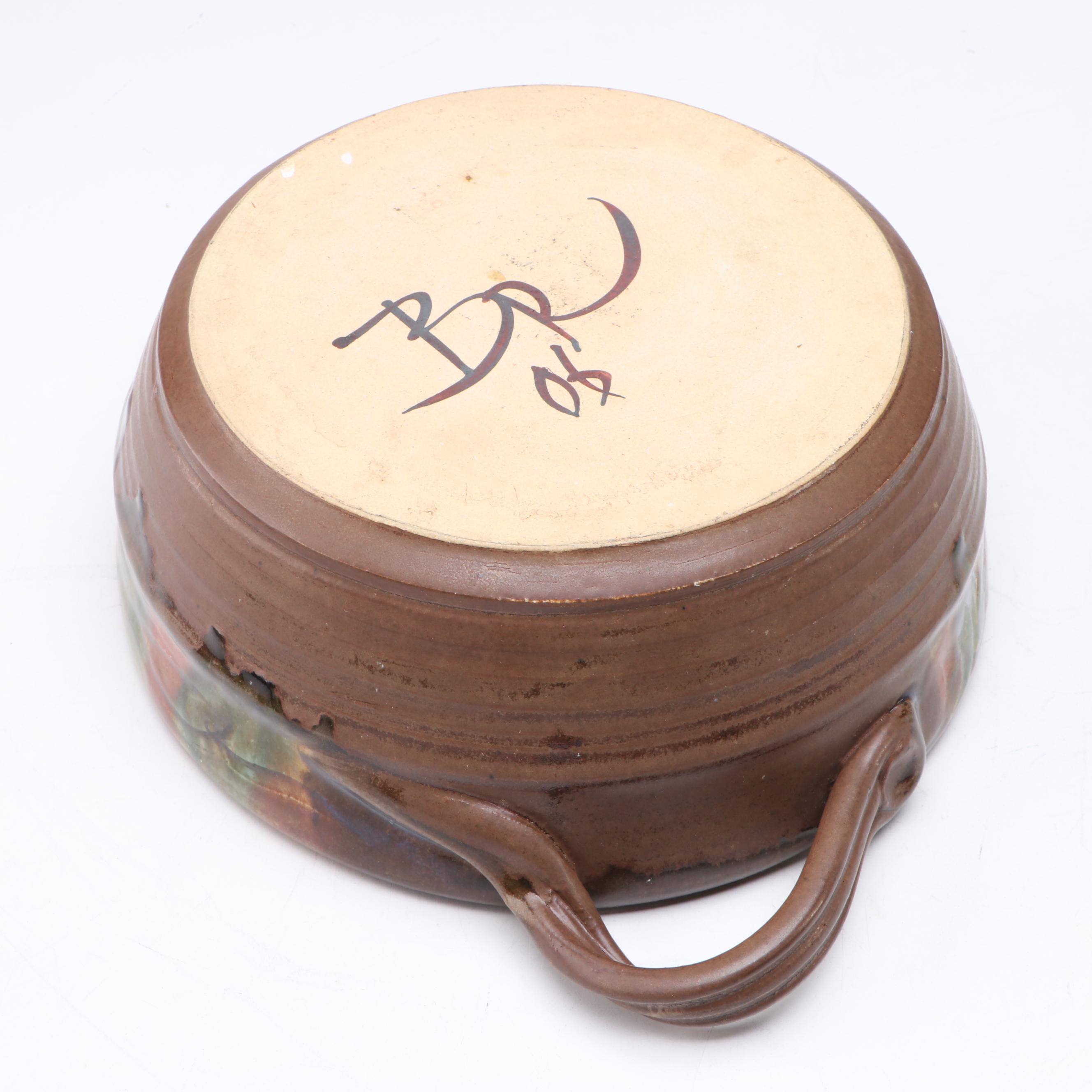 Loren Lukens and Other Artisan Serving Trays and Wheel Thrown Serving Bowl