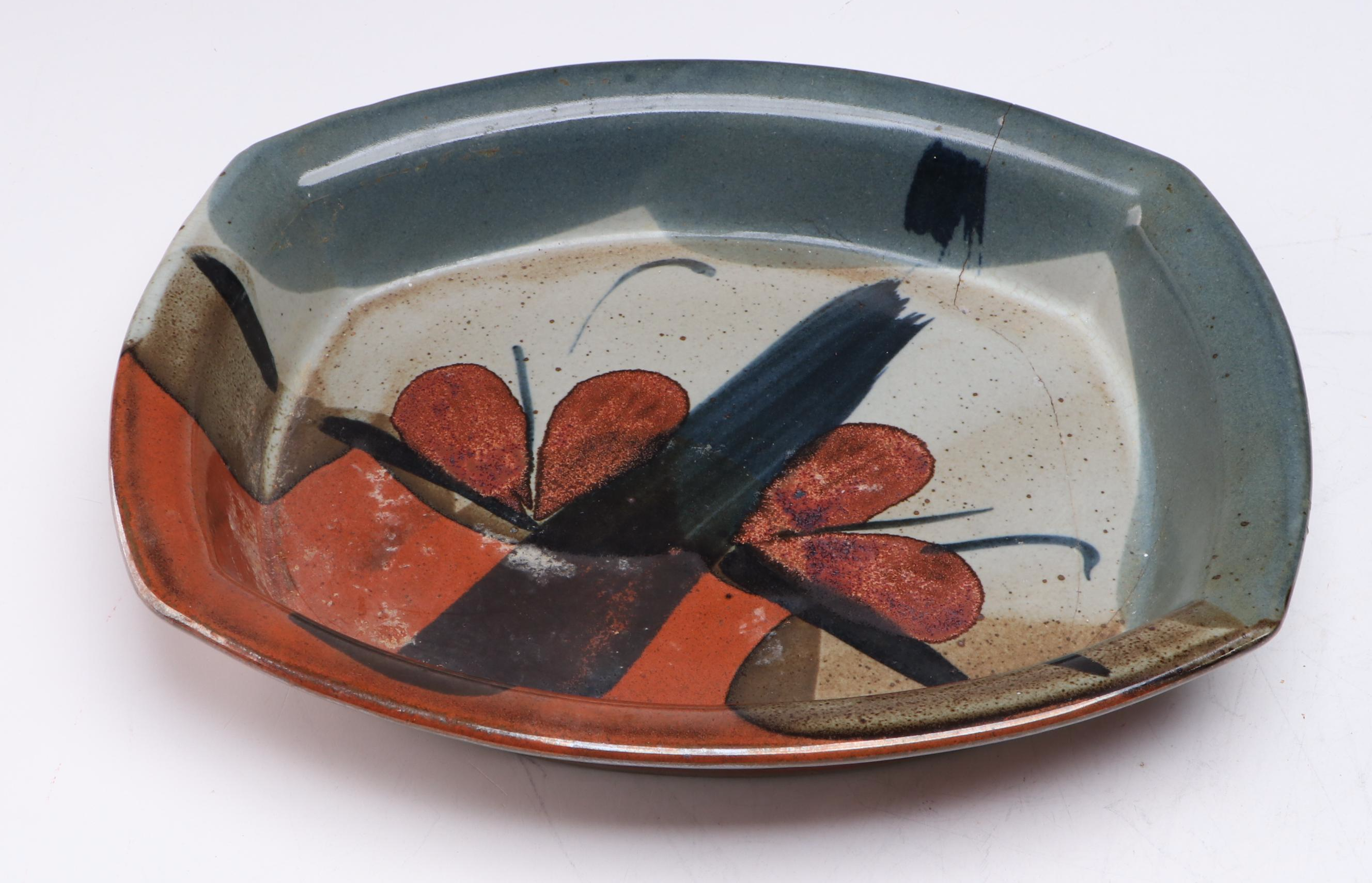 Loren Lukens and Other Artisan Serving Trays and Wheel Thrown Serving Bowl