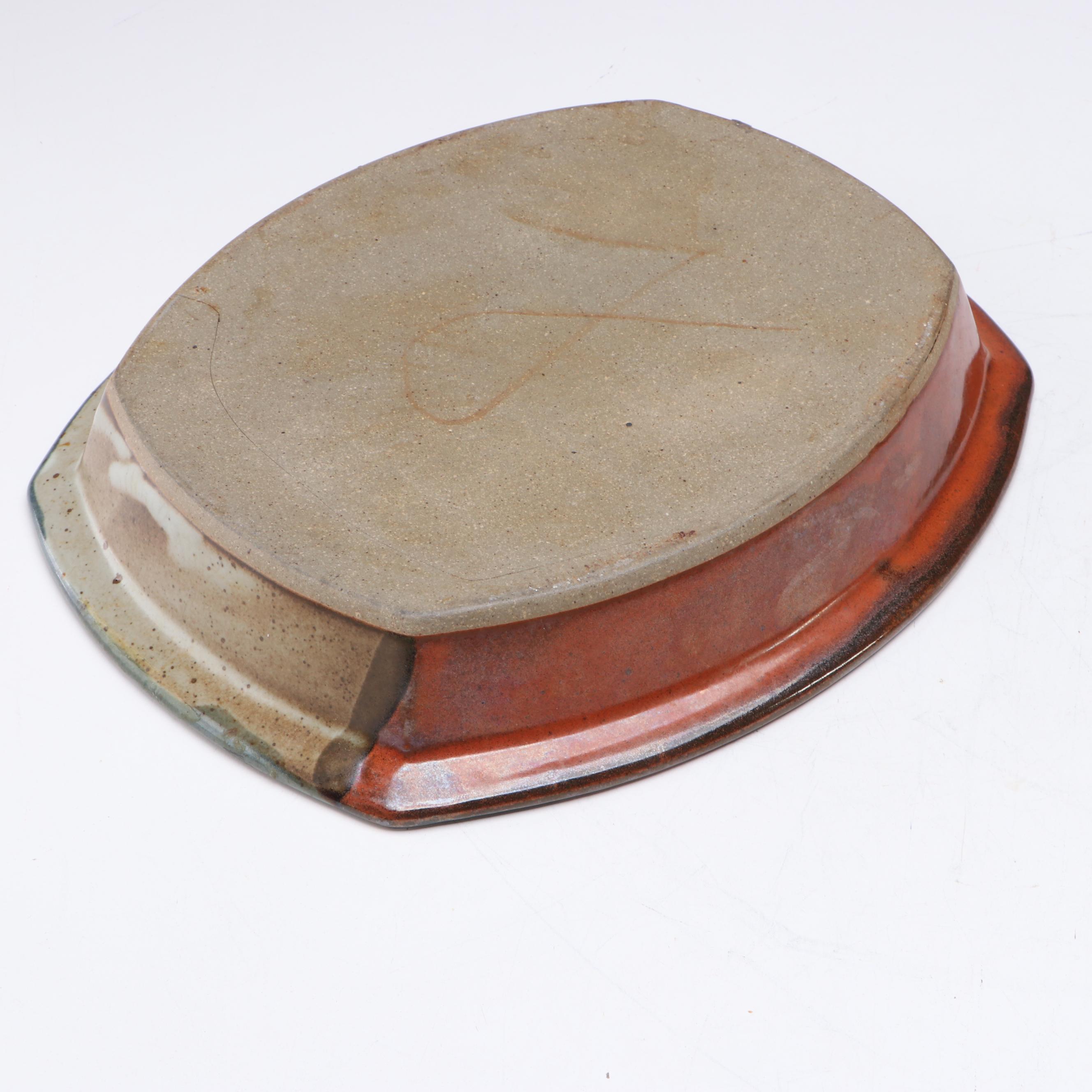 Loren Lukens and Other Artisan Serving Trays and Wheel Thrown Serving Bowl