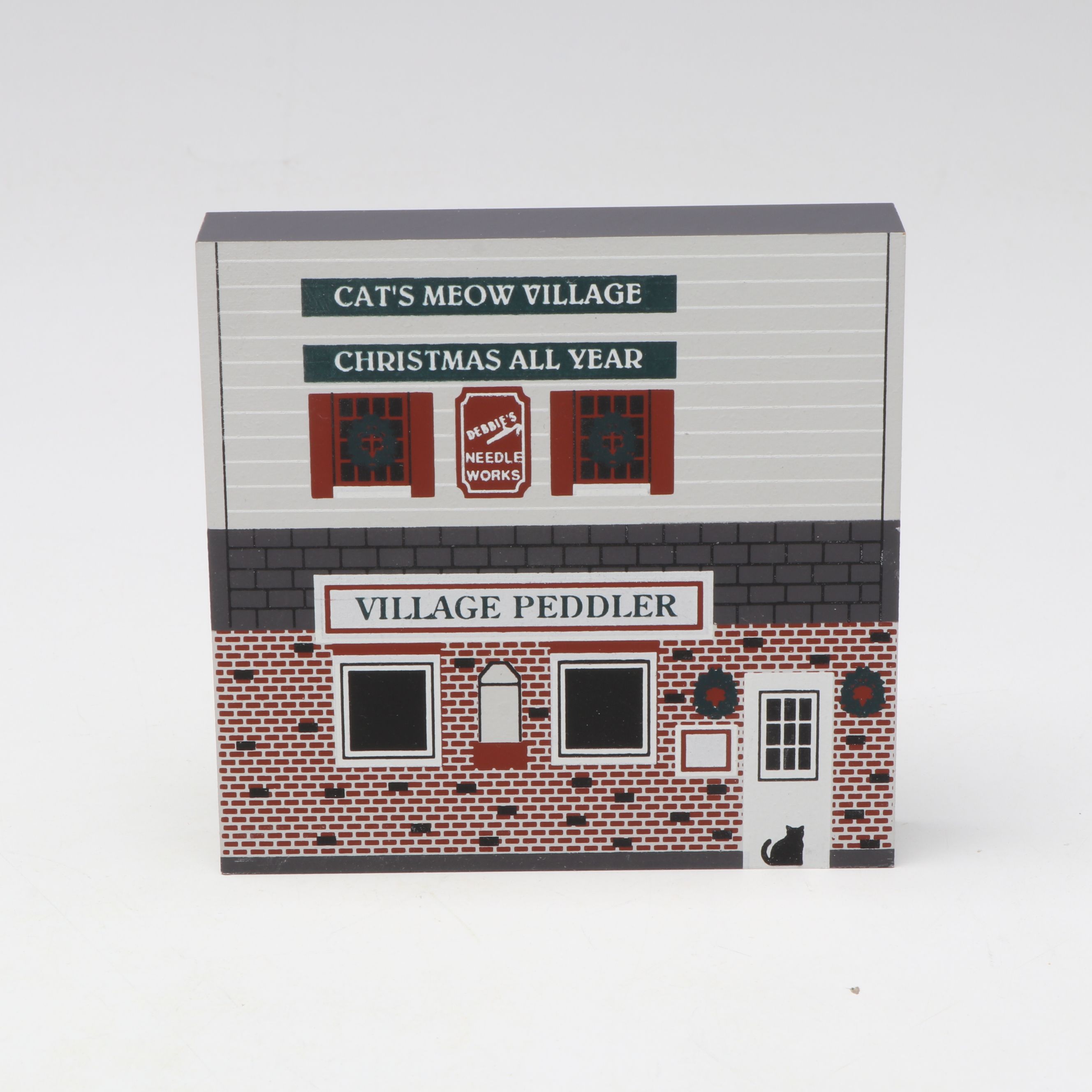 Cat's Meow "Village Peddler" with Shelia's "Ray House" and More Wood Buildings