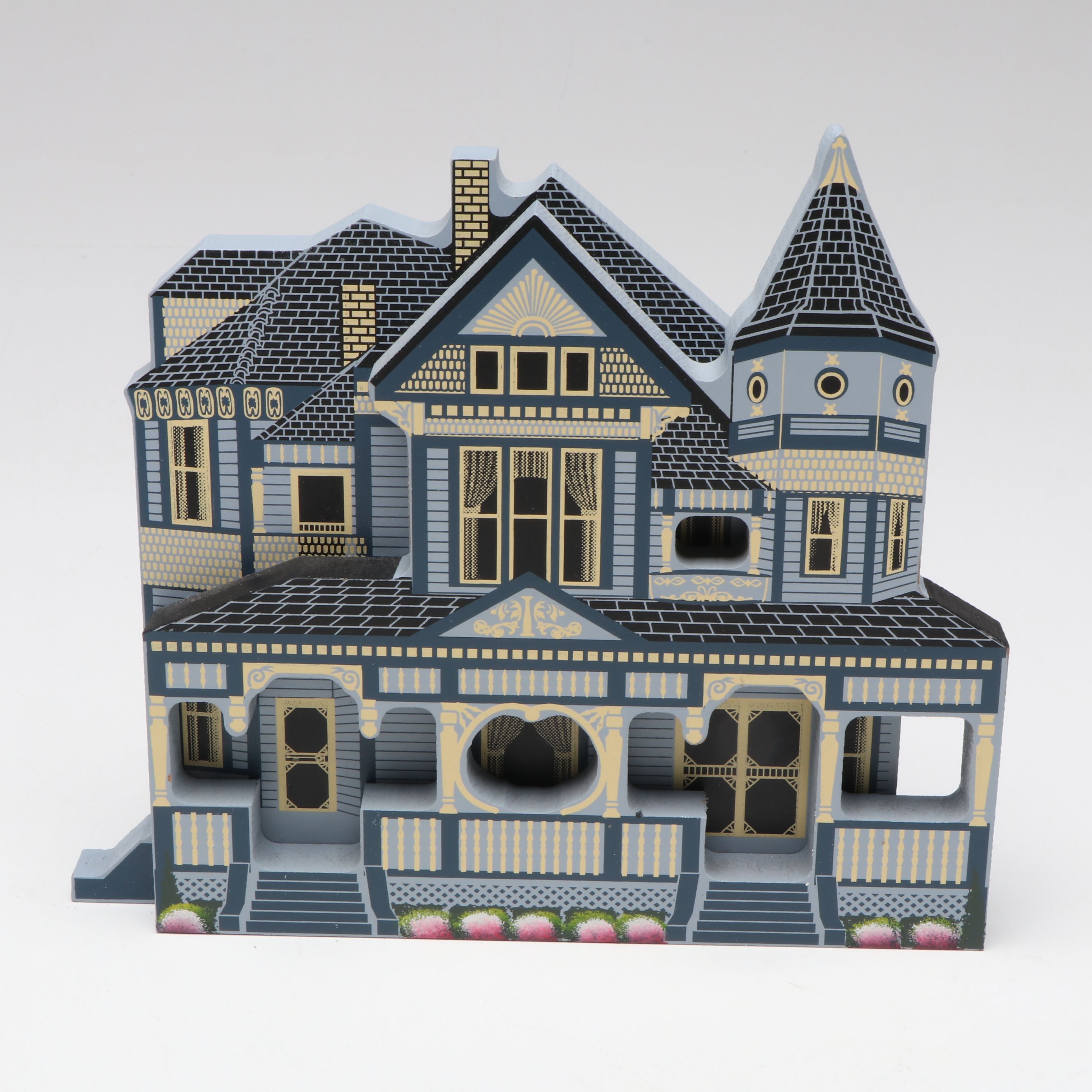 Cat's Meow "Village Peddler" with Shelia's "Ray House" and More Wood Buildings