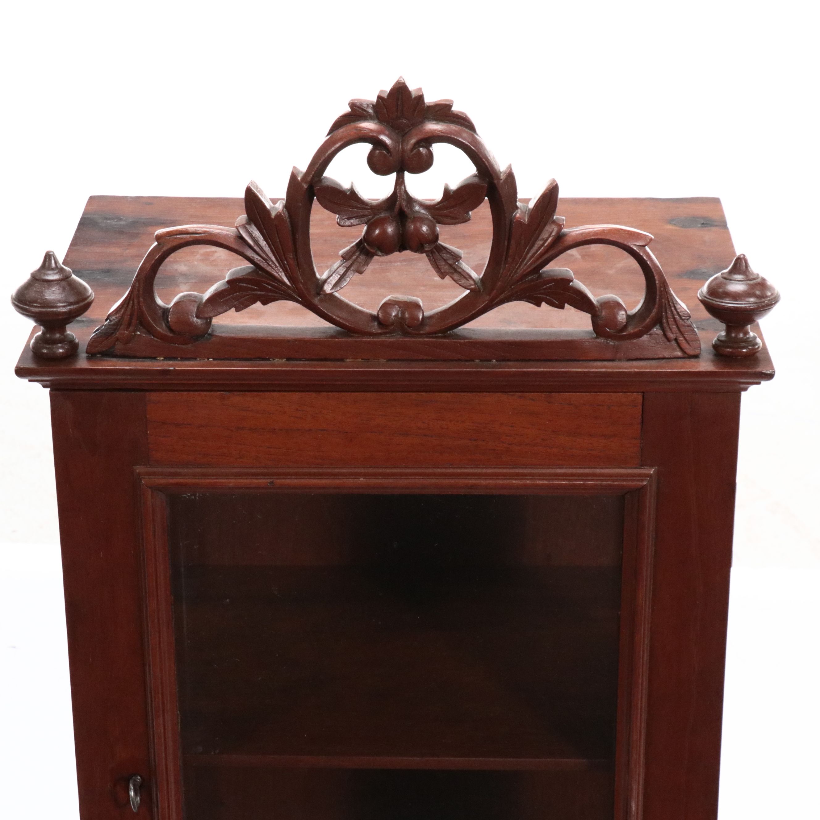 Wooden Two-Tier Curio Cabinet