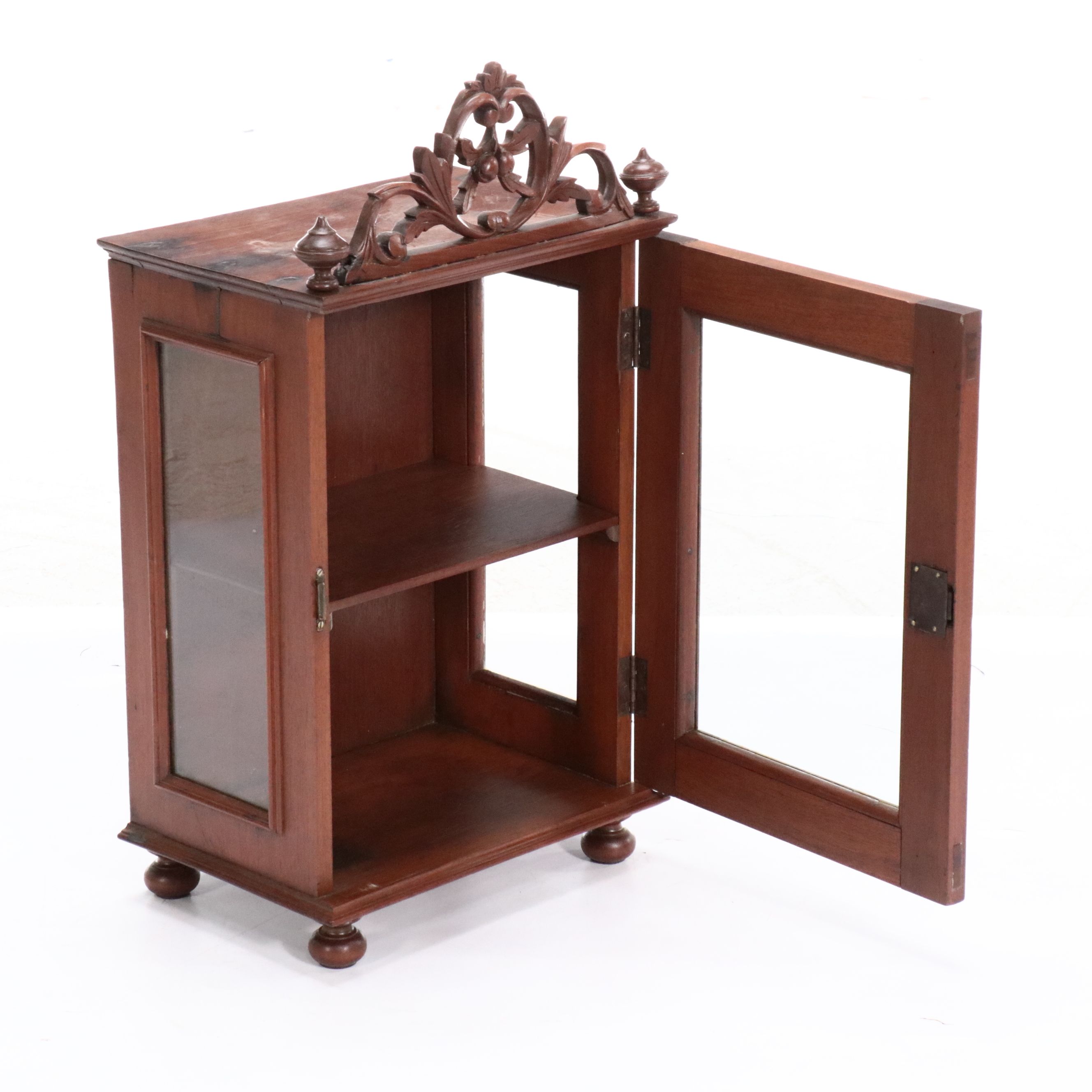 Wooden Two-Tier Curio Cabinet