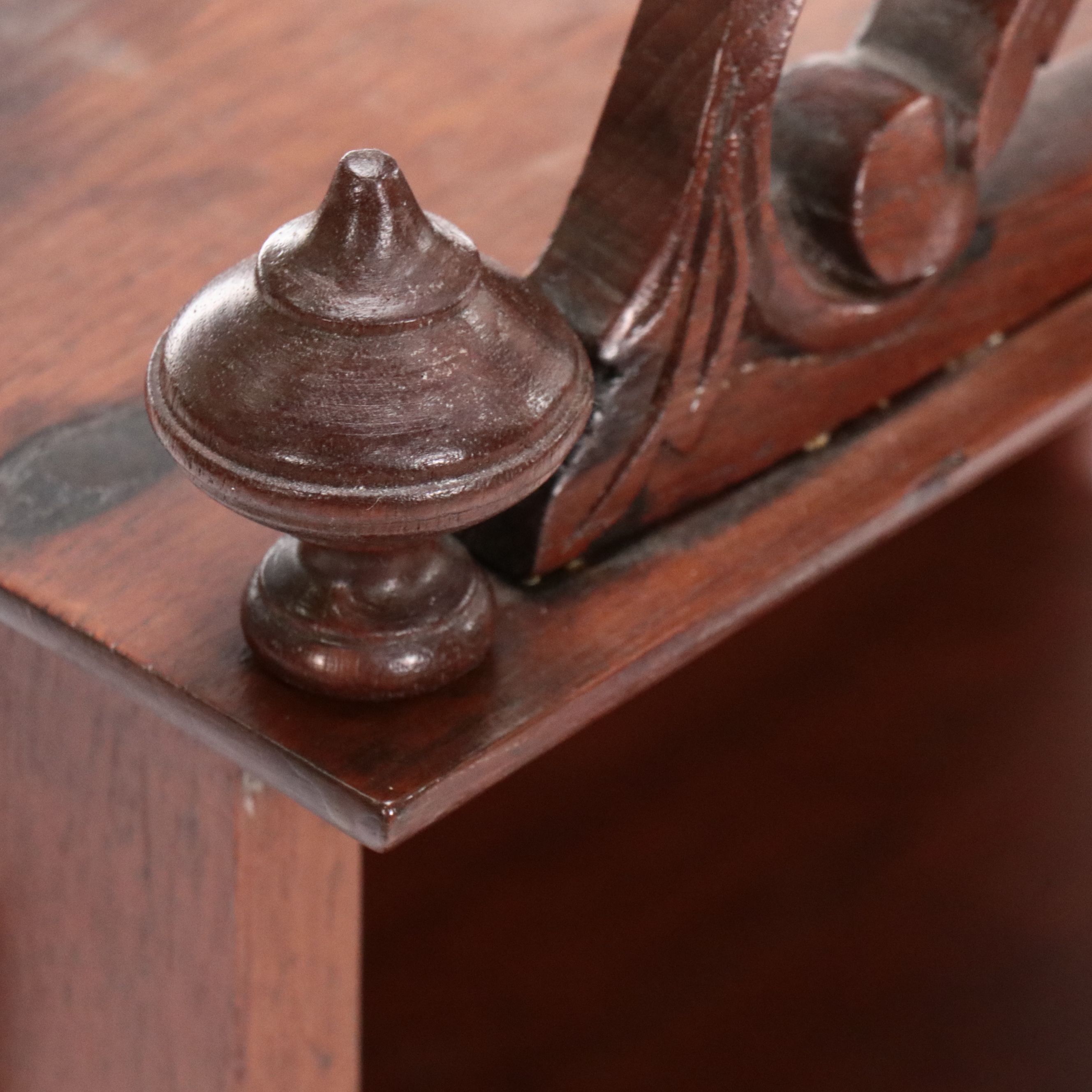 Wooden Two-Tier Curio Cabinet