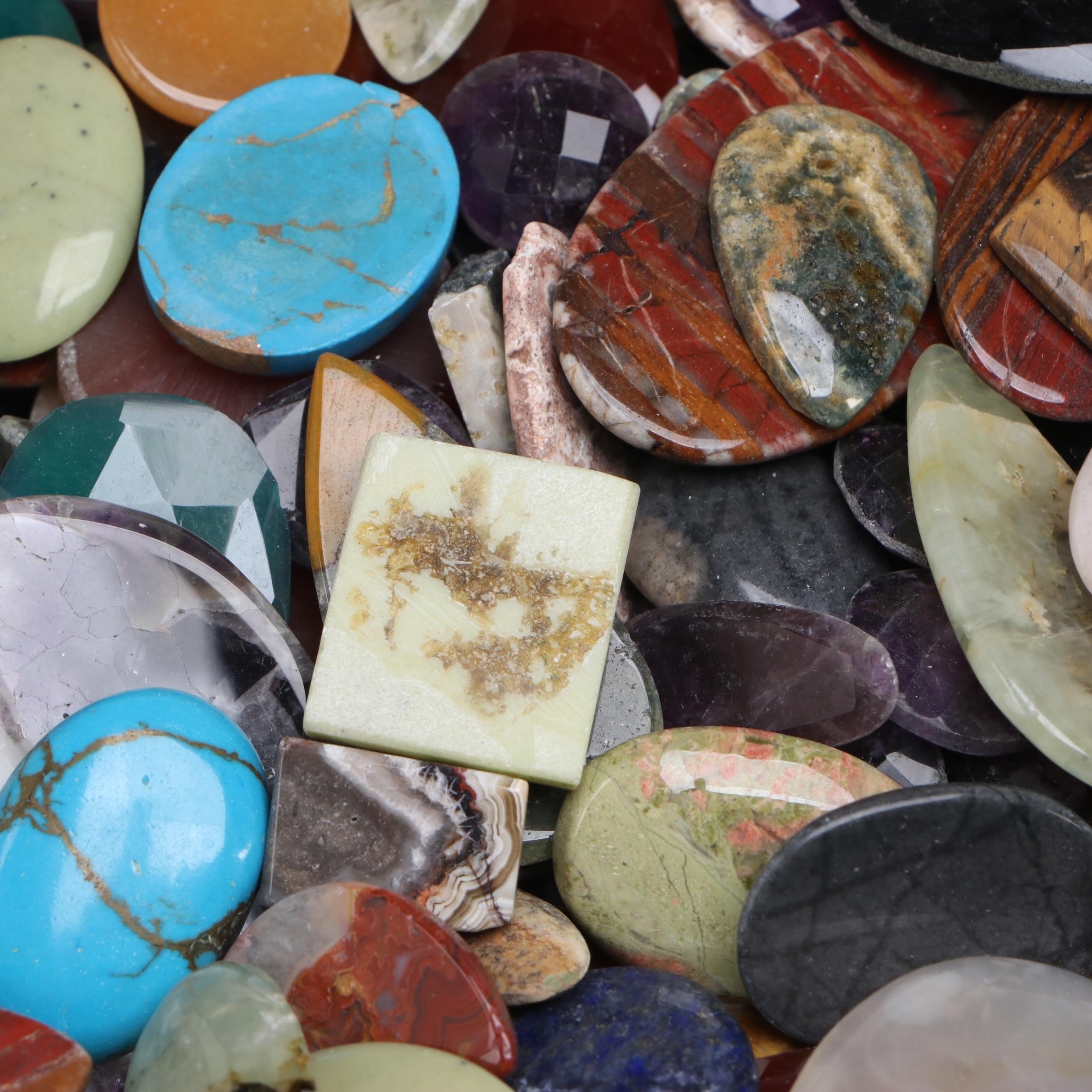 Asili Chevron Tessellated Box with Polished Gemstones