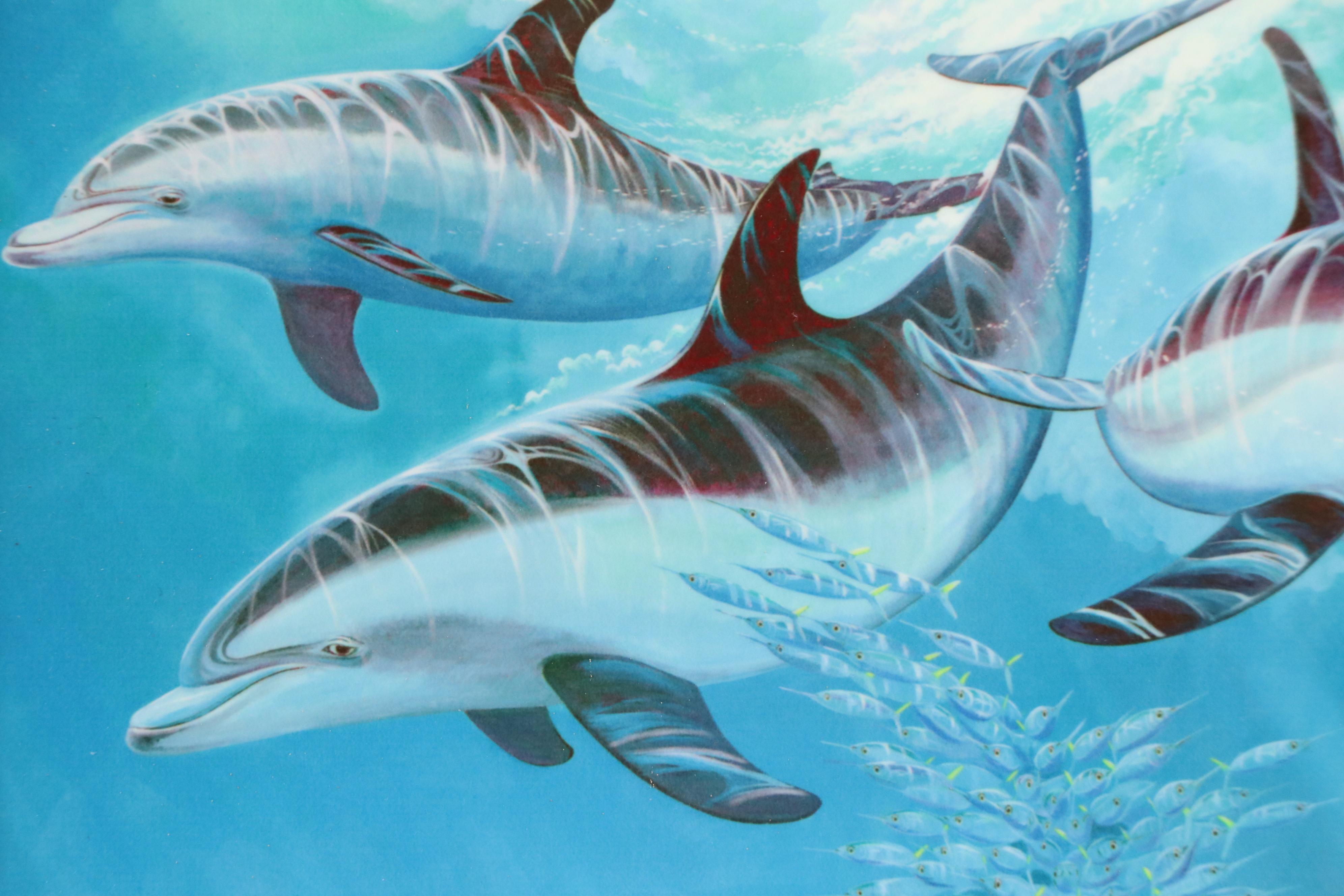 Guy Harvey Giclée of Dolphins "Nosin' Around," 21st Century