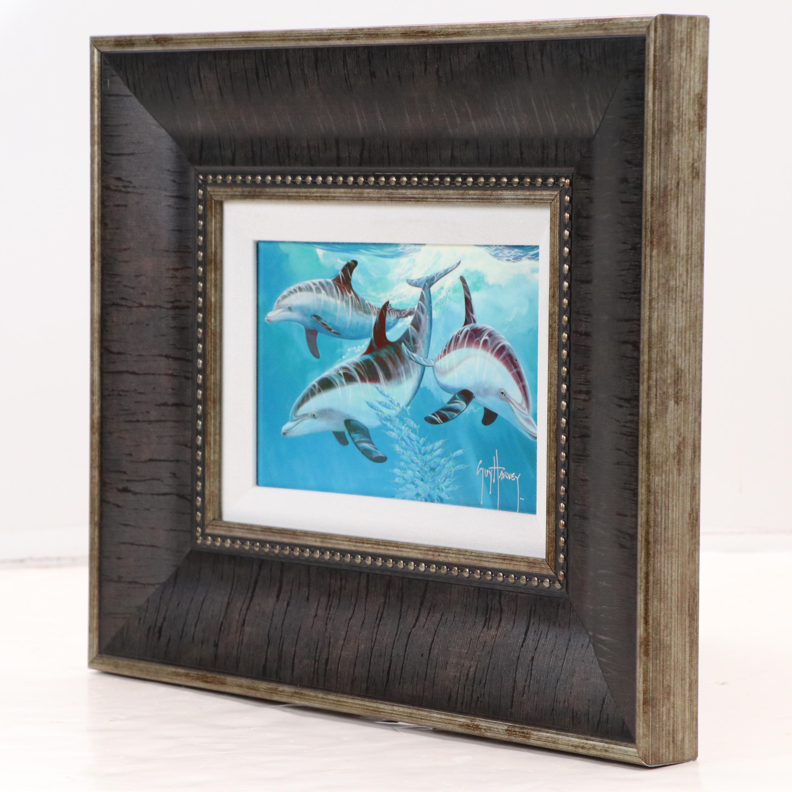 Guy Harvey Giclée of Dolphins "Nosin' Around," 21st Century