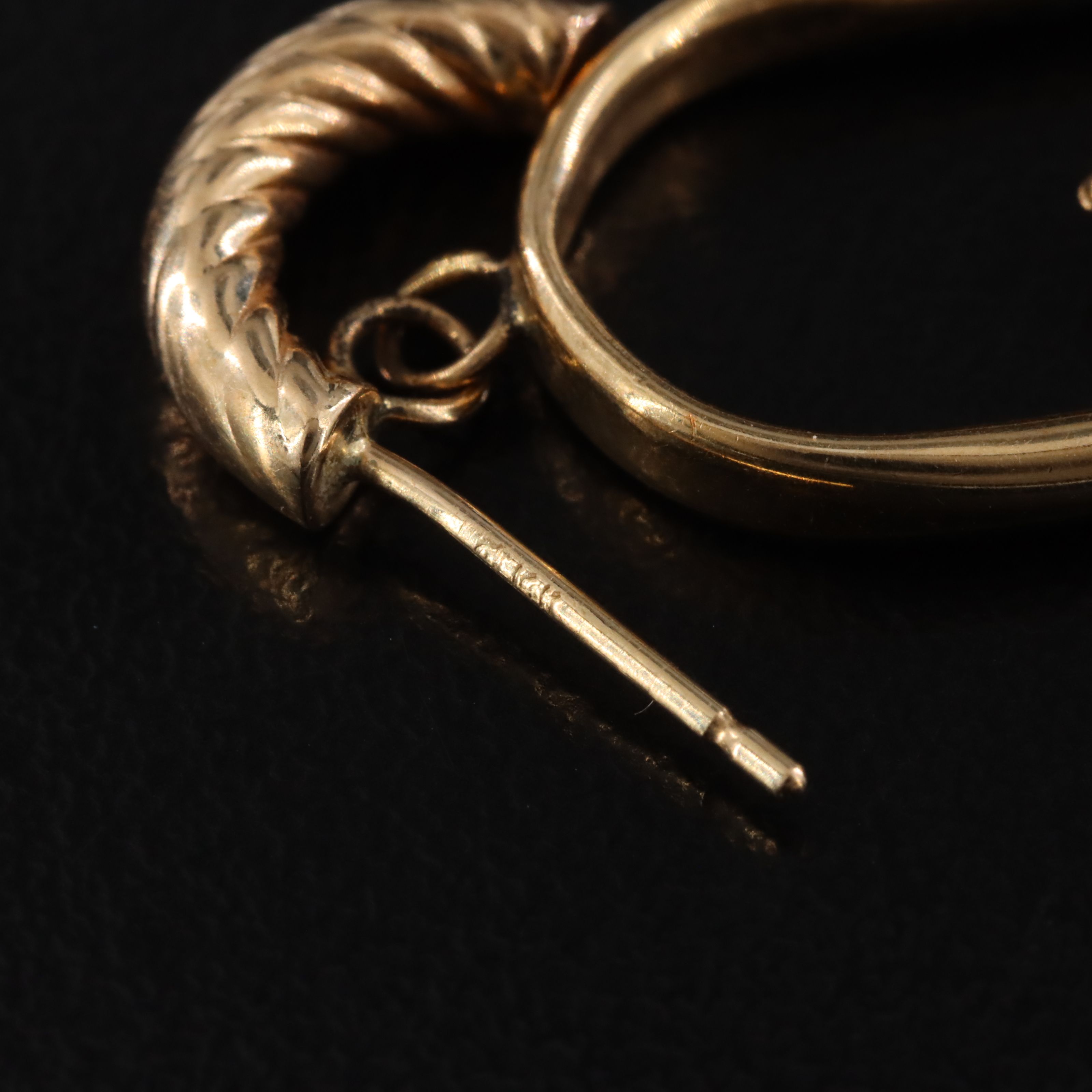 14K Star Drop Earrings