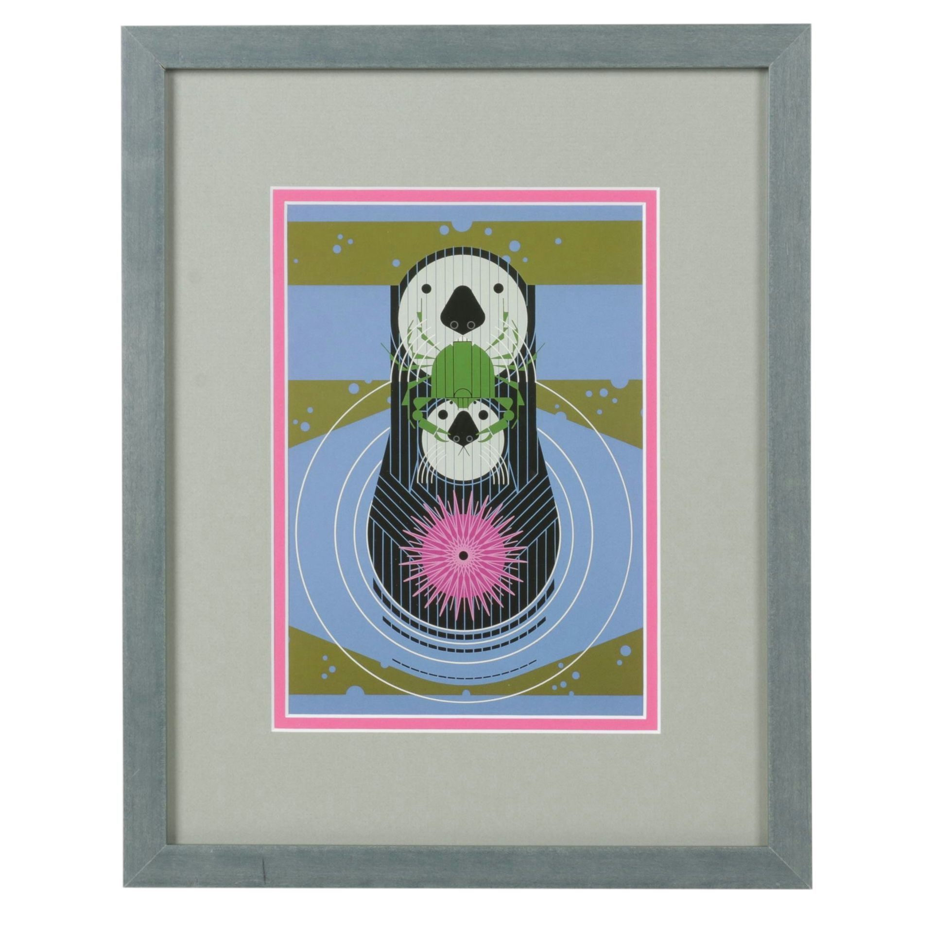 Offset Lithograph after Charley Harper "Devotion in the Ocean"