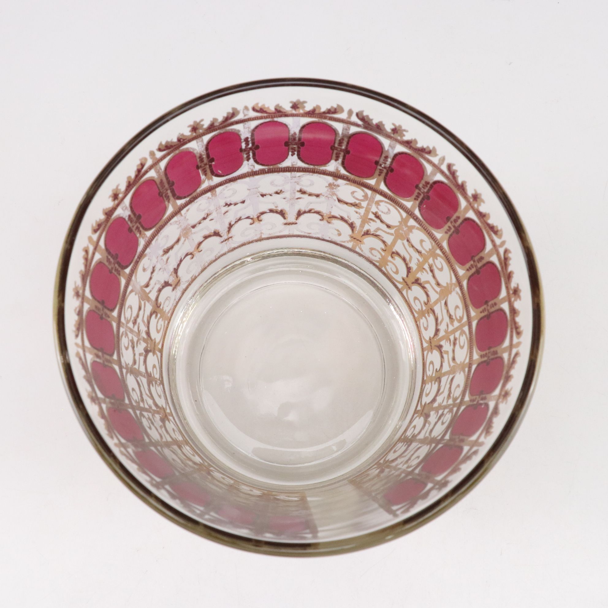 Culver Ferris Wheel Bar Caddy with 22K Accented Glassware, Mid-20th Century