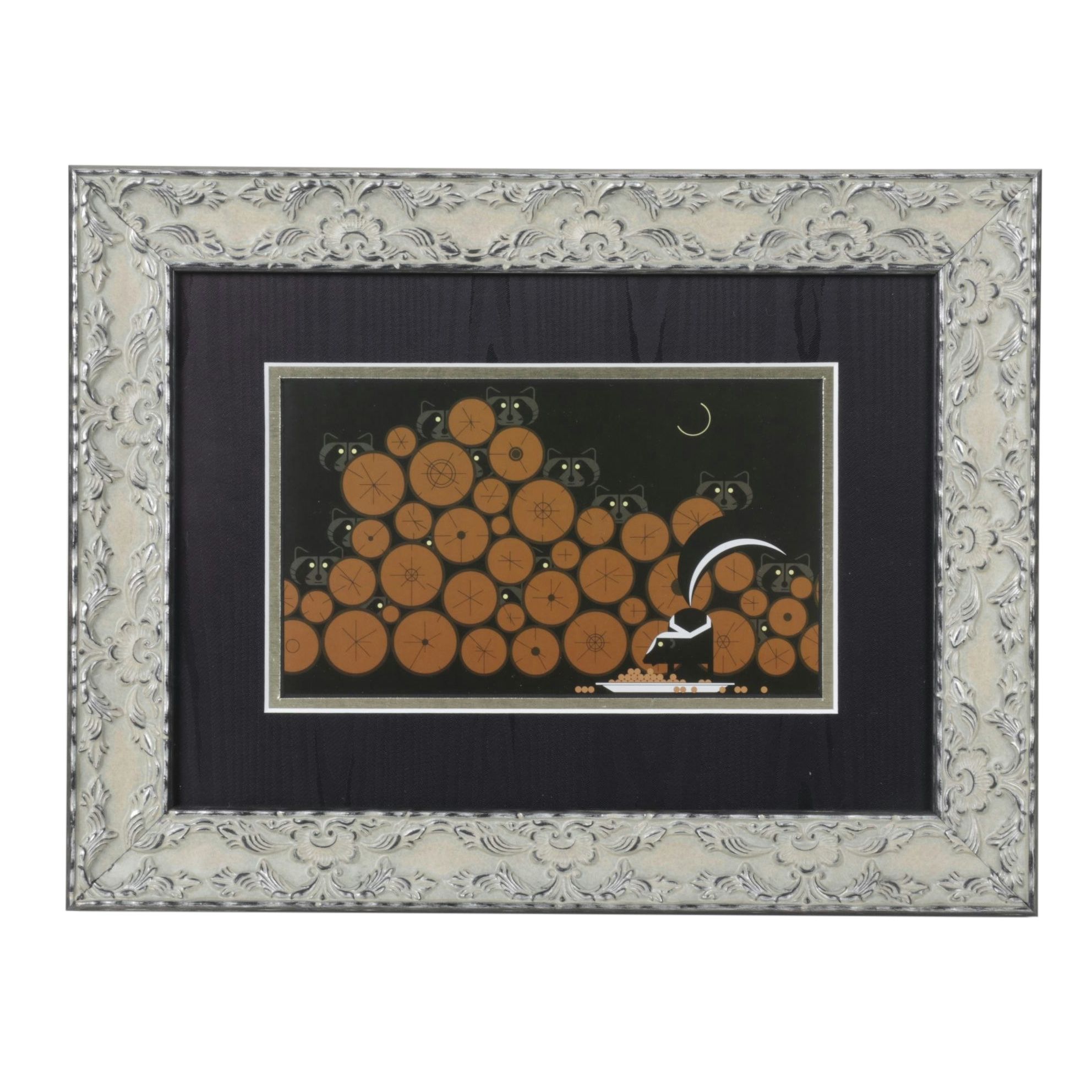 Offset Lithograph after Charley Harper "Raccoonaissance"