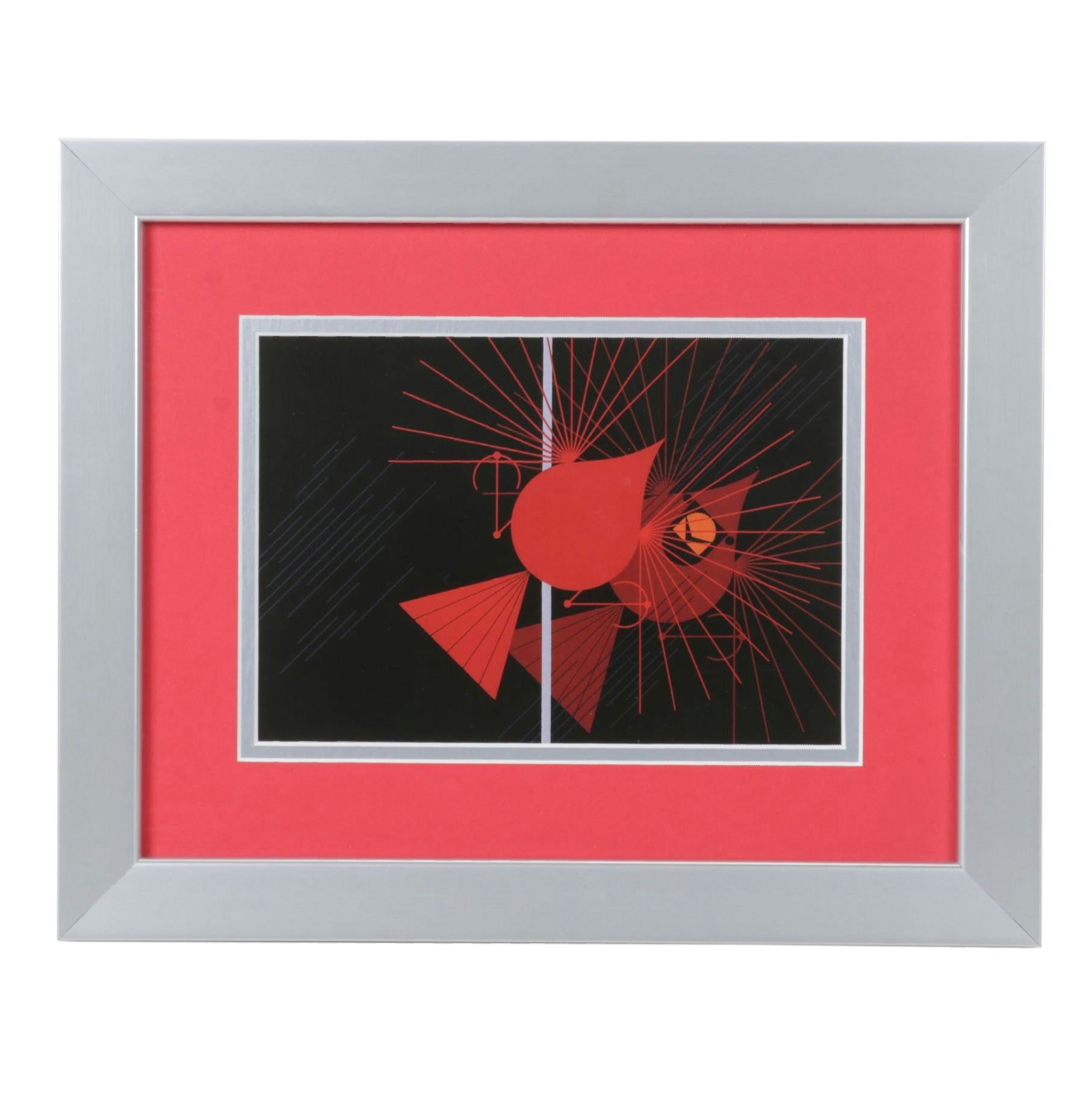 Offset Lithograph after Charley Harper "Seeing Red"
