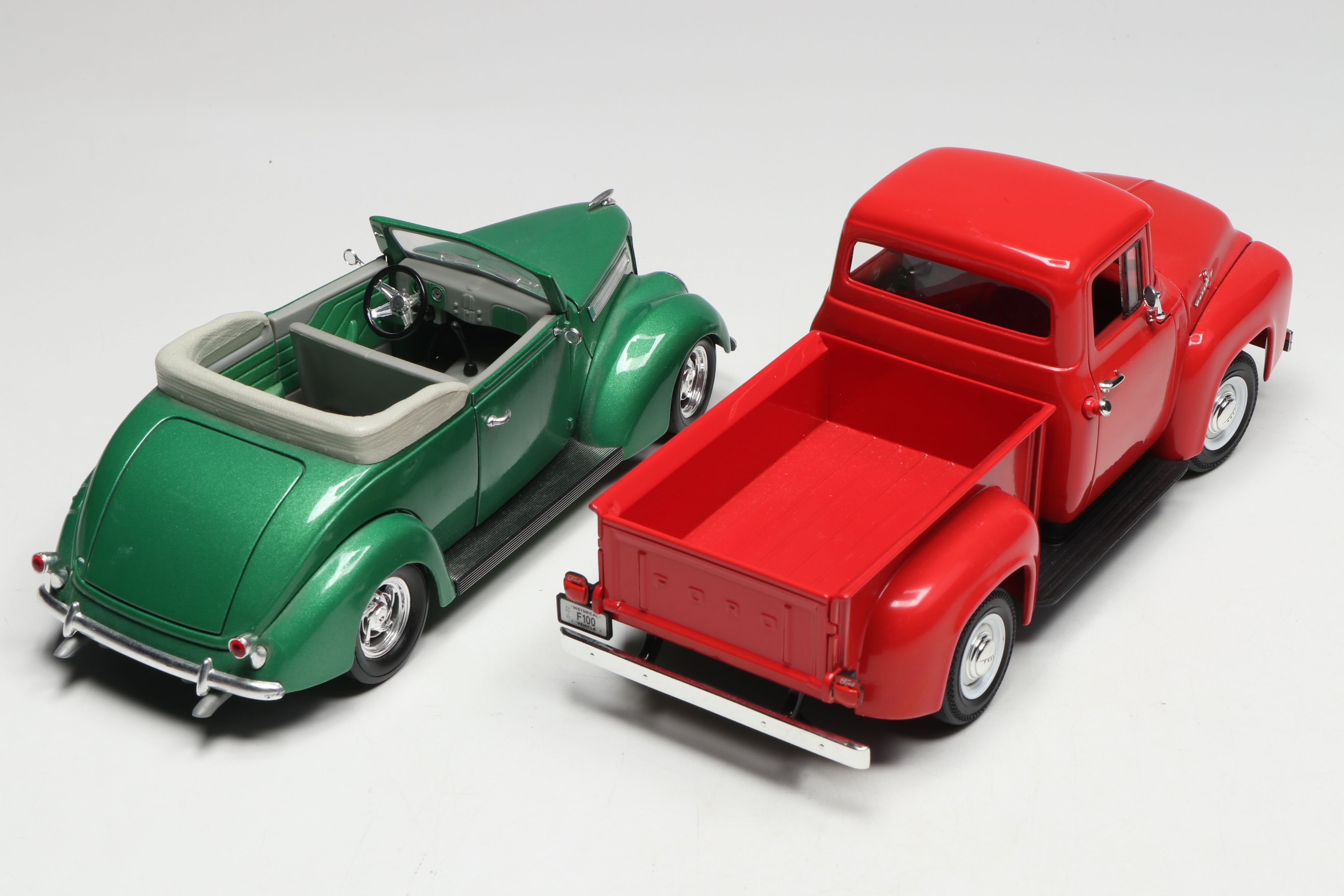 Ford F-100, Ford Convertible, and More 1:18 Scale Model Diecast Cars