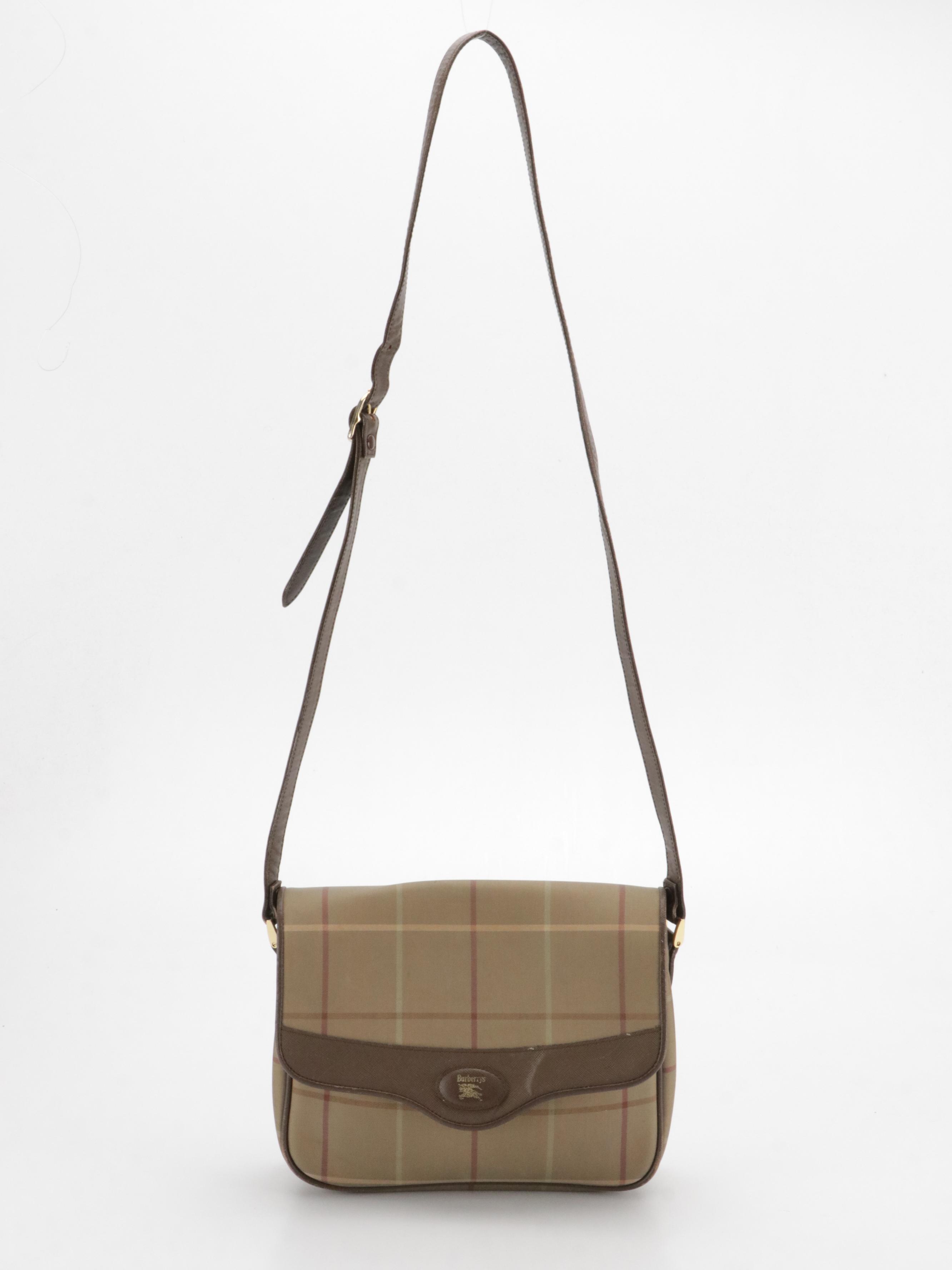 Burberrys Vintage Plaid Messenger Bag