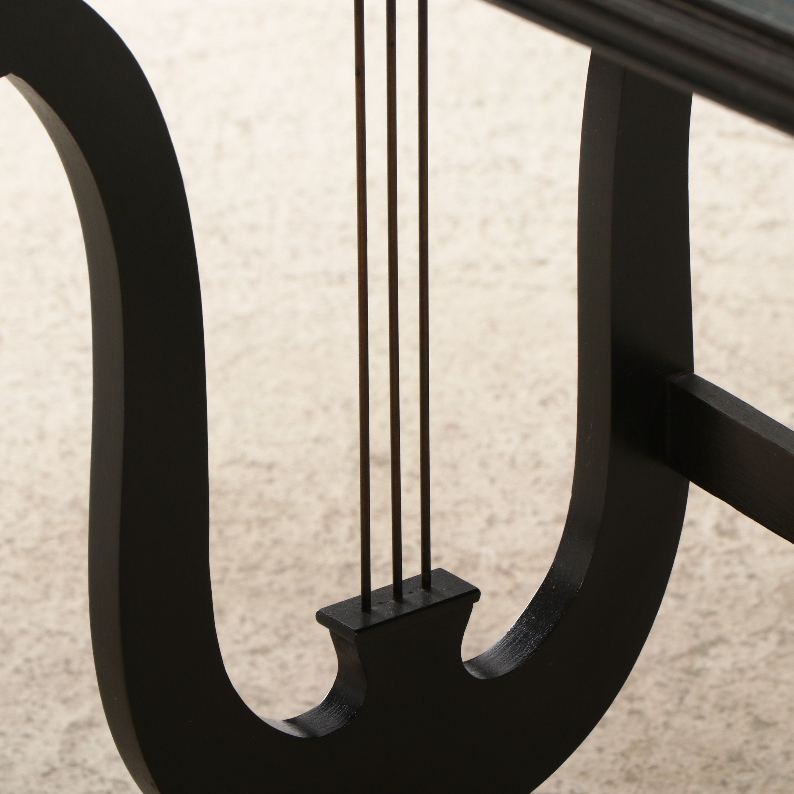 Neoclassical Style Paint-Decorated Wood Nesting Tables with Inset Glass Tops