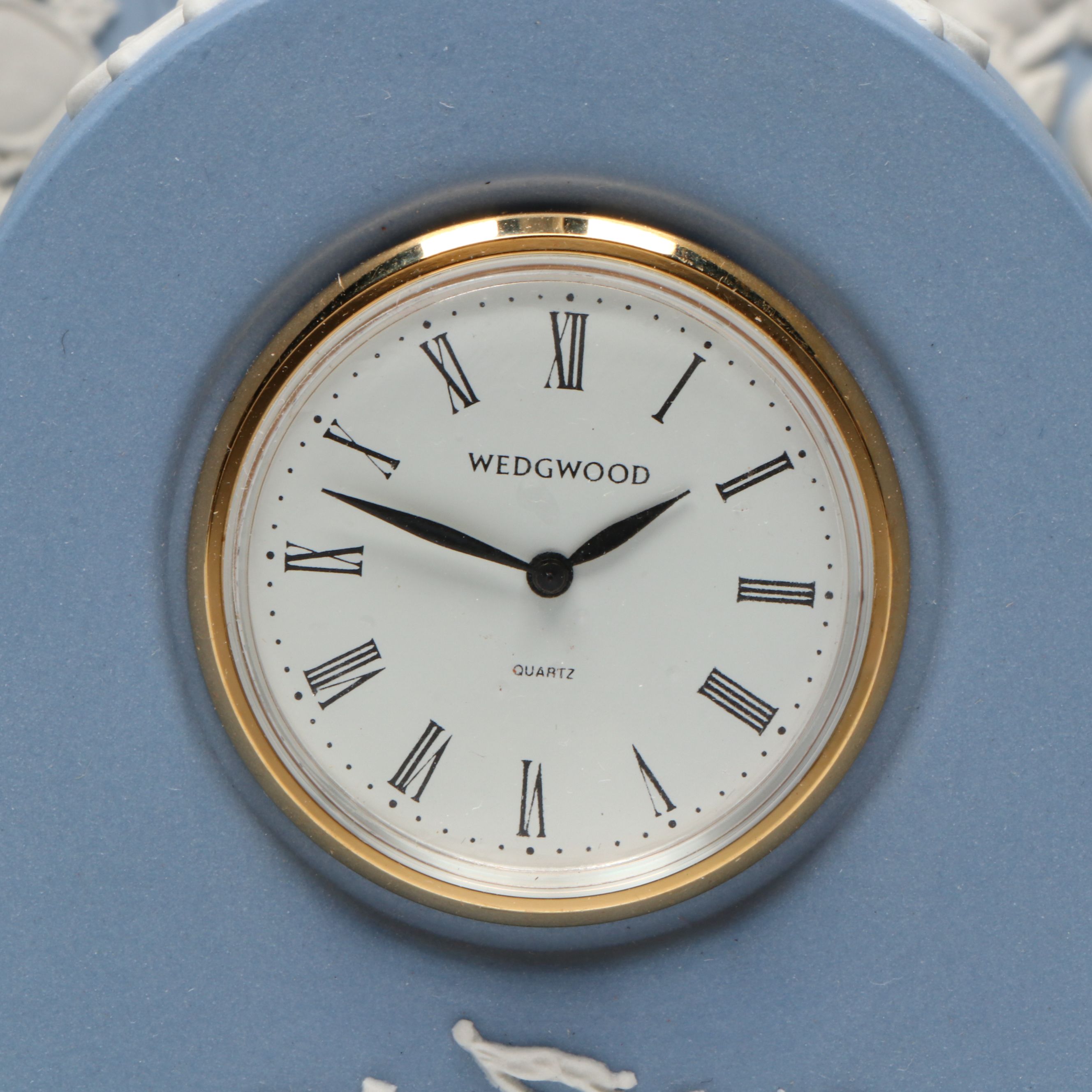 Wedgwood Jasperware Desk Clocks, Ornament, Plate, and Bud Vase