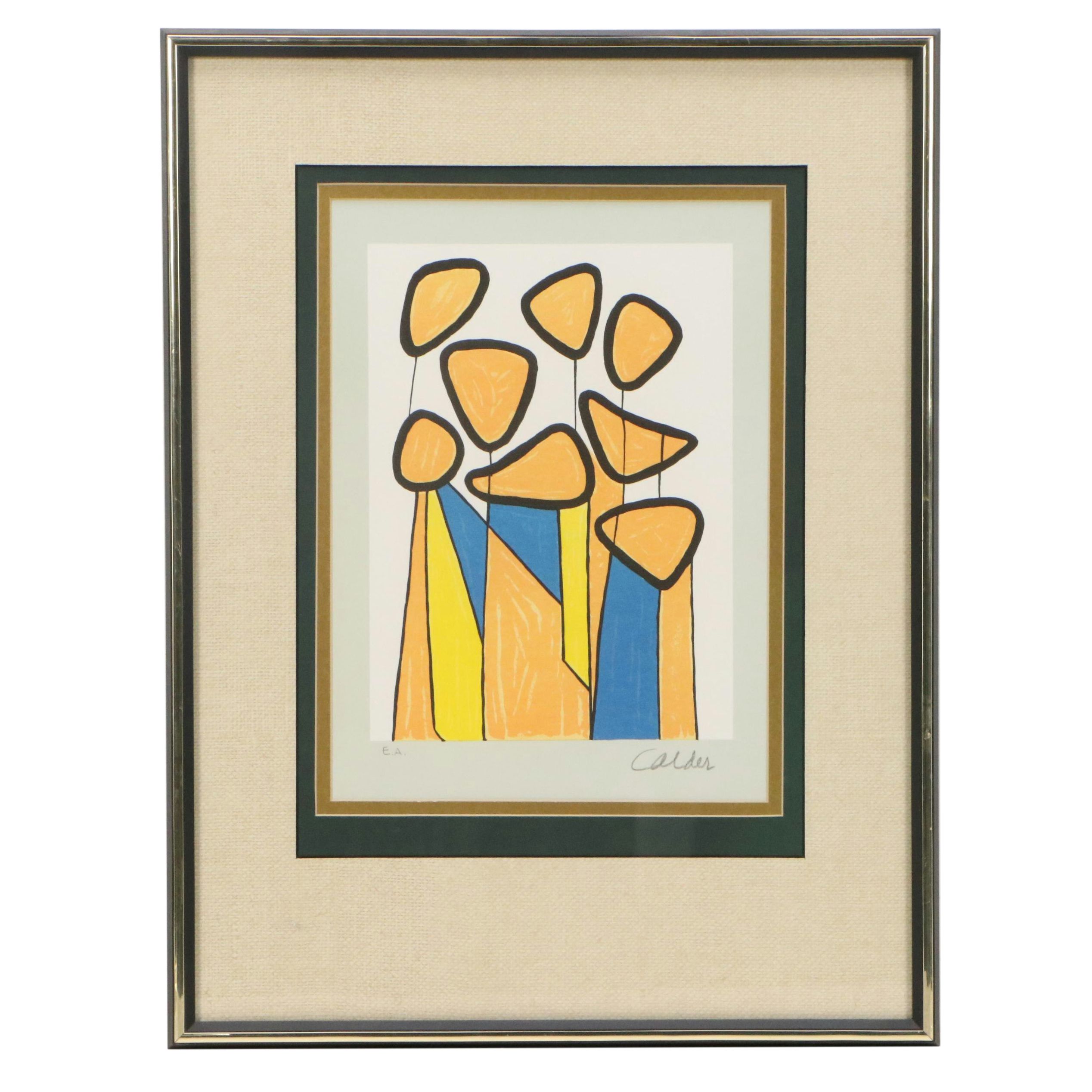 Alexander Calder Lithograph "Squash Blossoms," Circa 1970