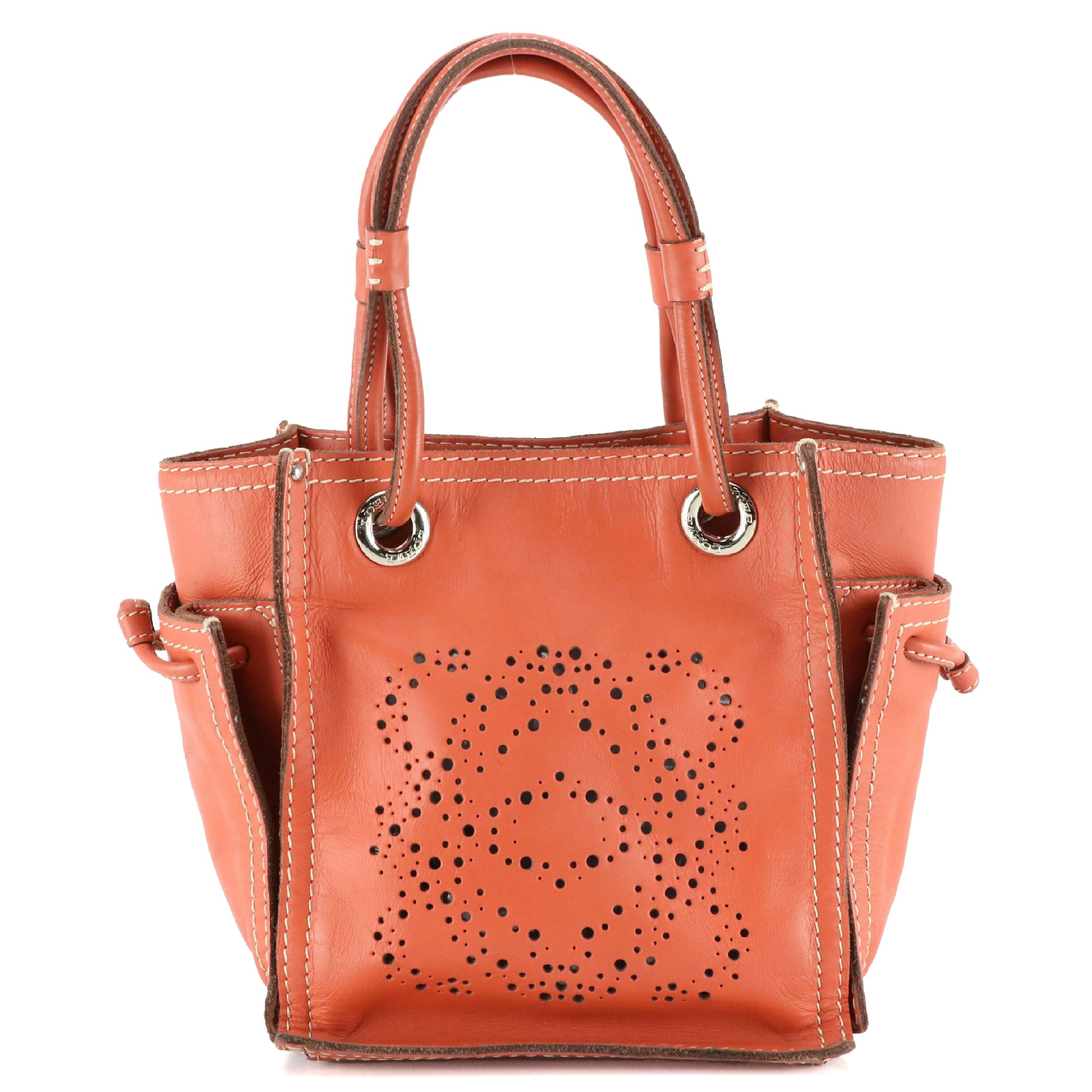 Loewe Perforated Anagram Leather Small Tote