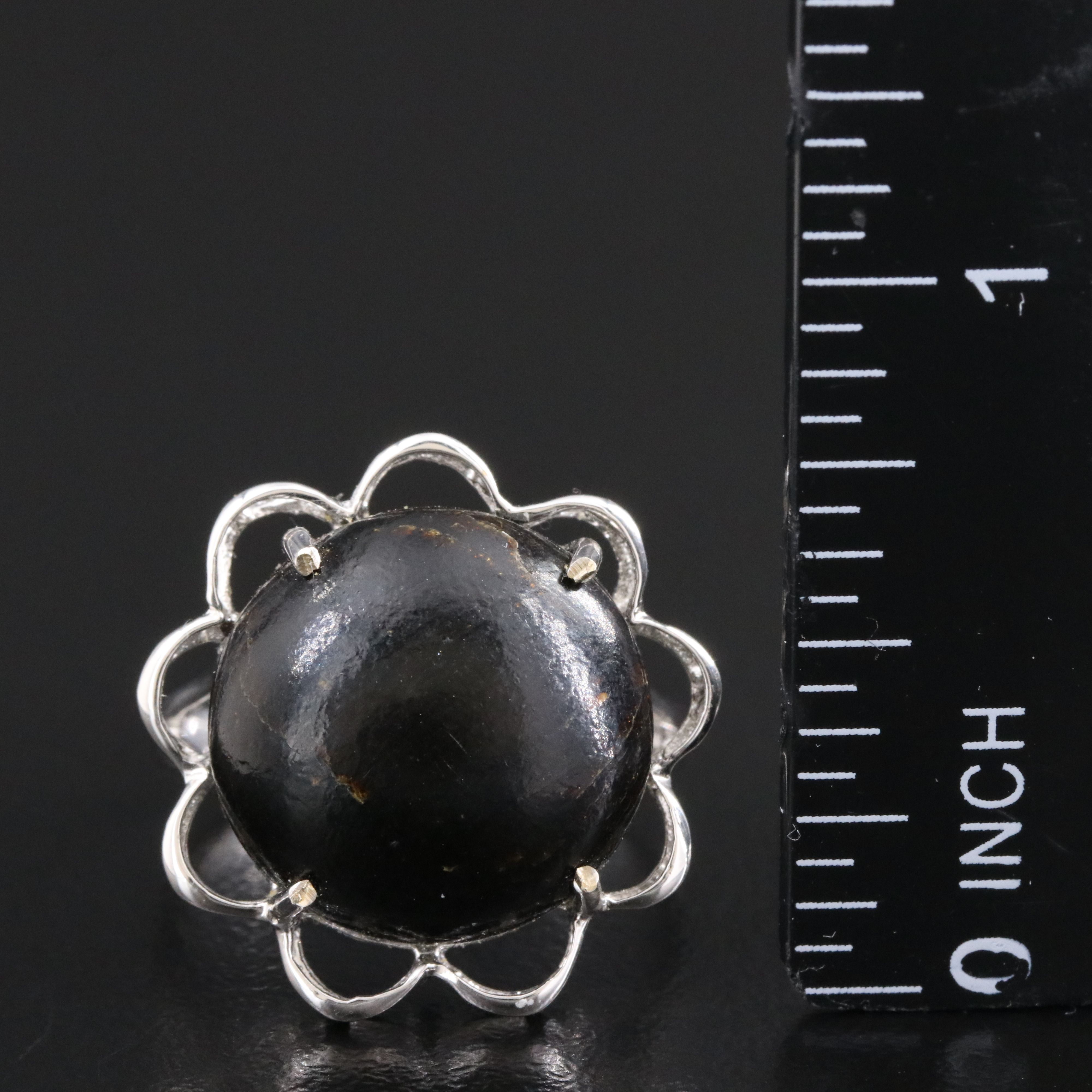 14K Black Coral Ring