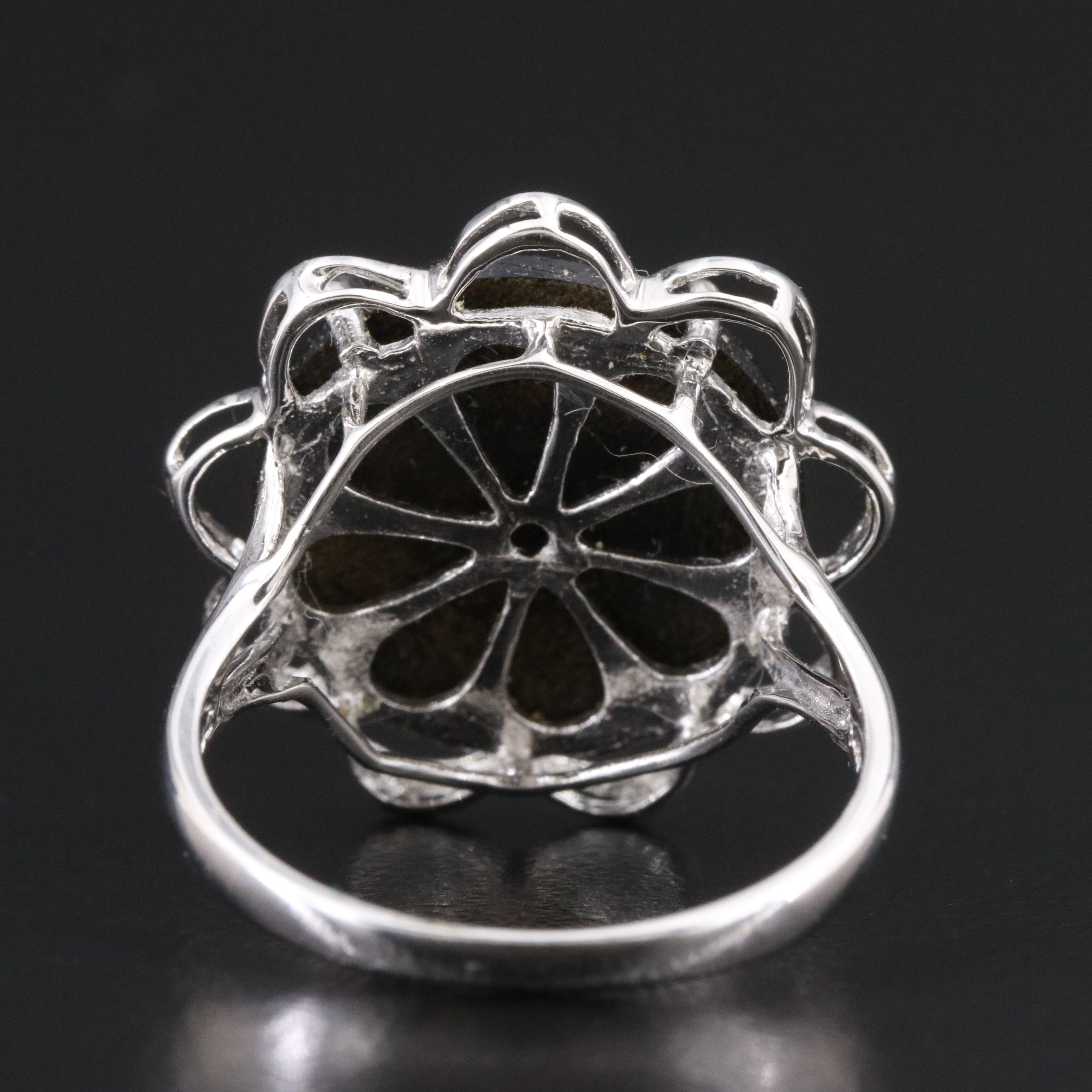 14K Black Coral Ring