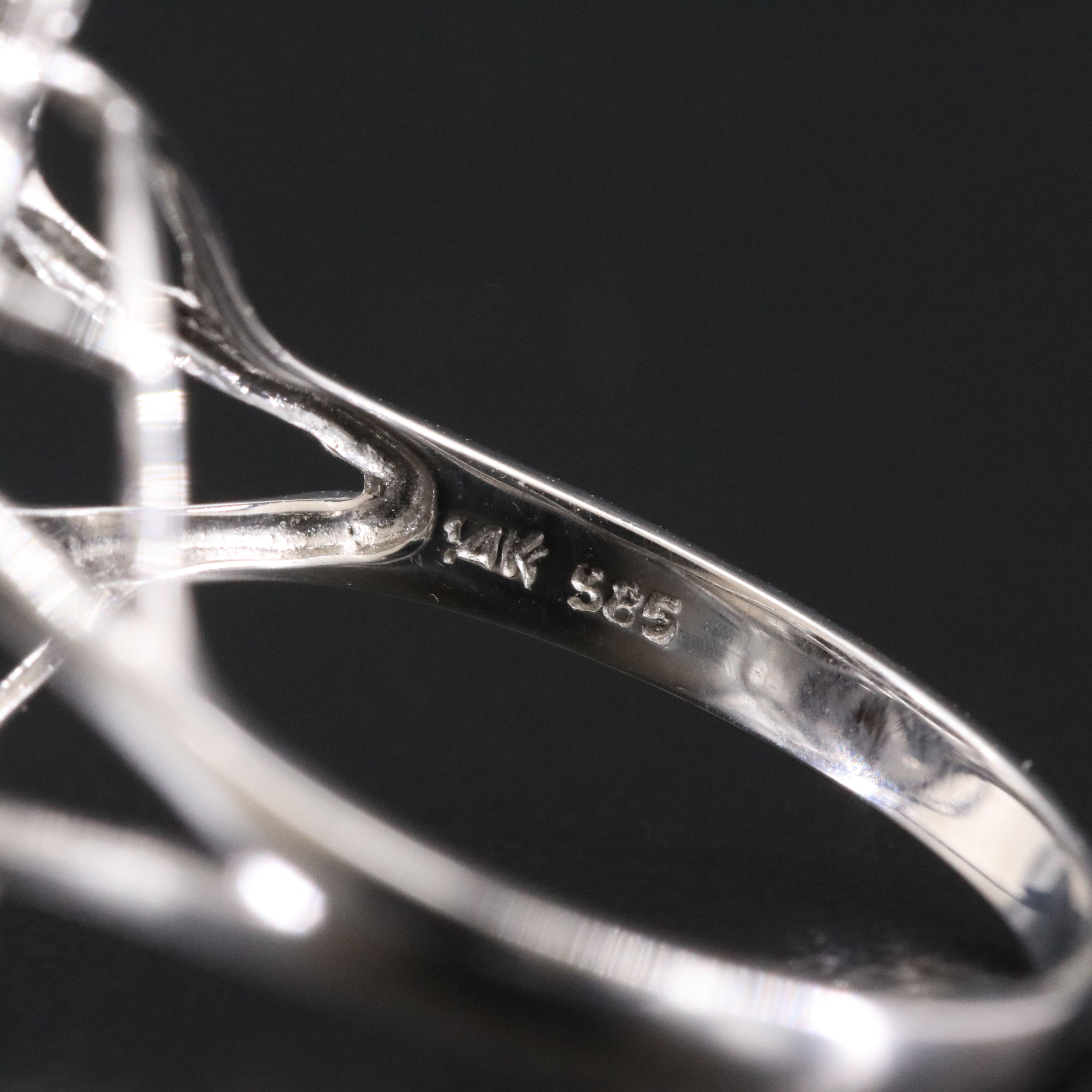 14K Black Coral Ring