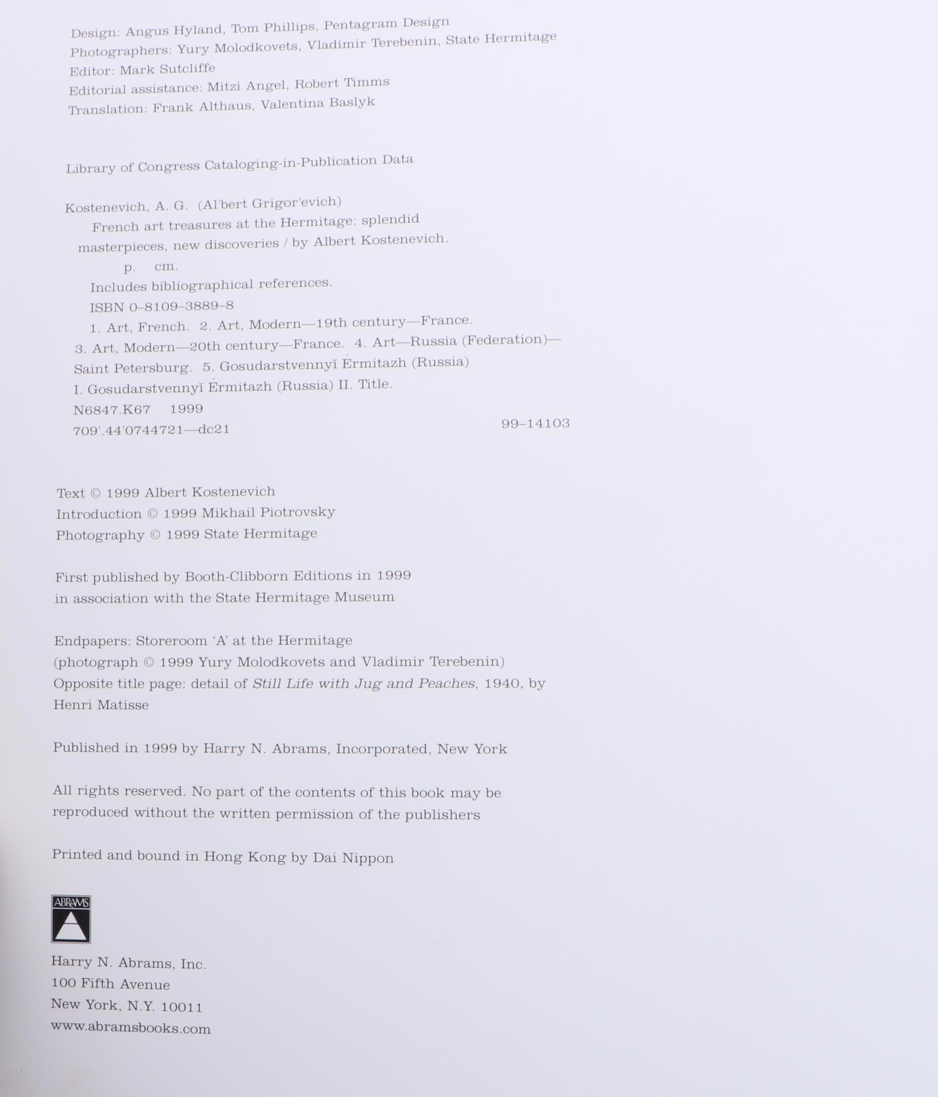 "National Gallery of Art:Washington" and "French Art Treasures at the Hermitage"