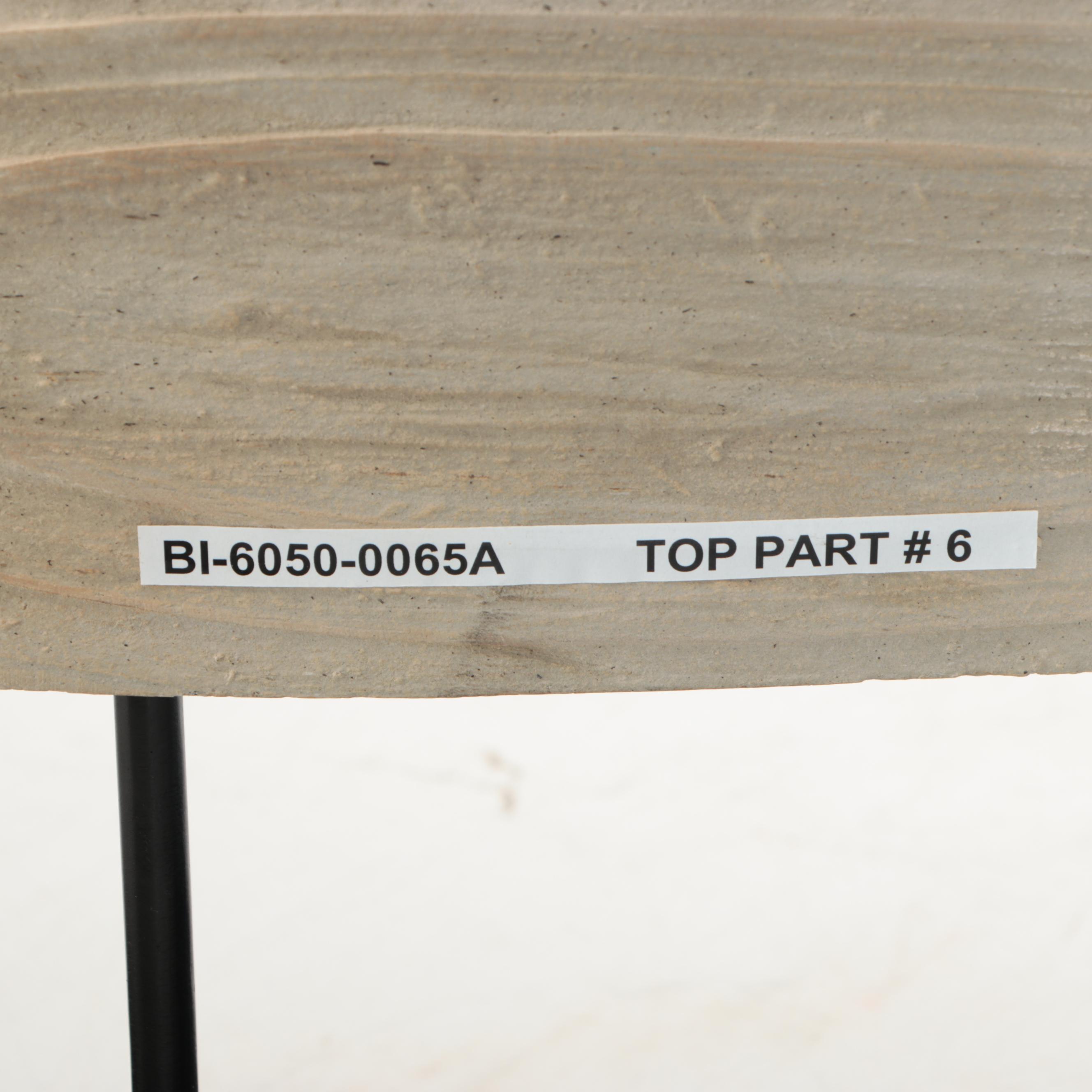 Rustic Style Carved Wood Angel Wing on Metal Base