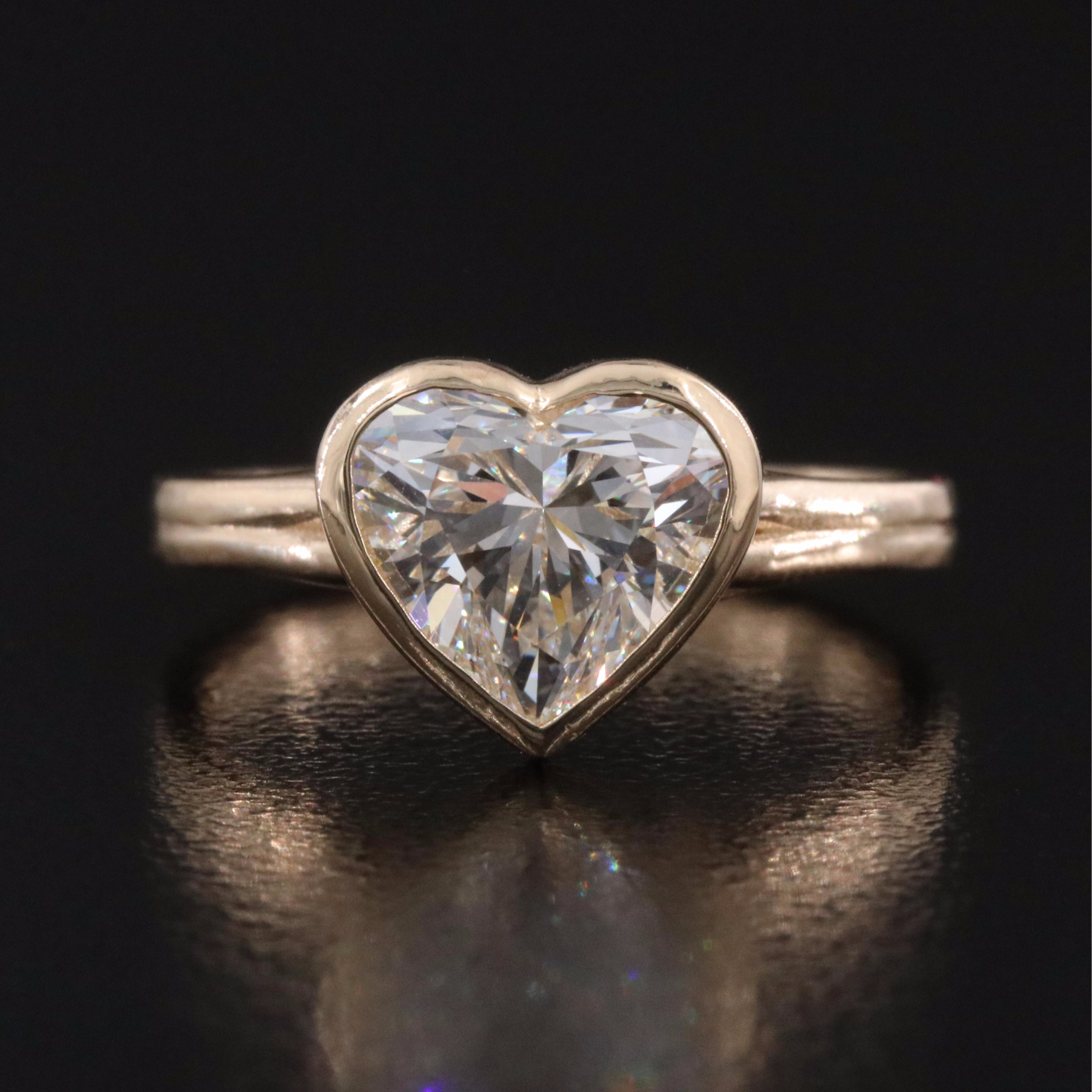 14K 2.09 CT Lab Grown Diamond Solitaire Ring with IGI Report