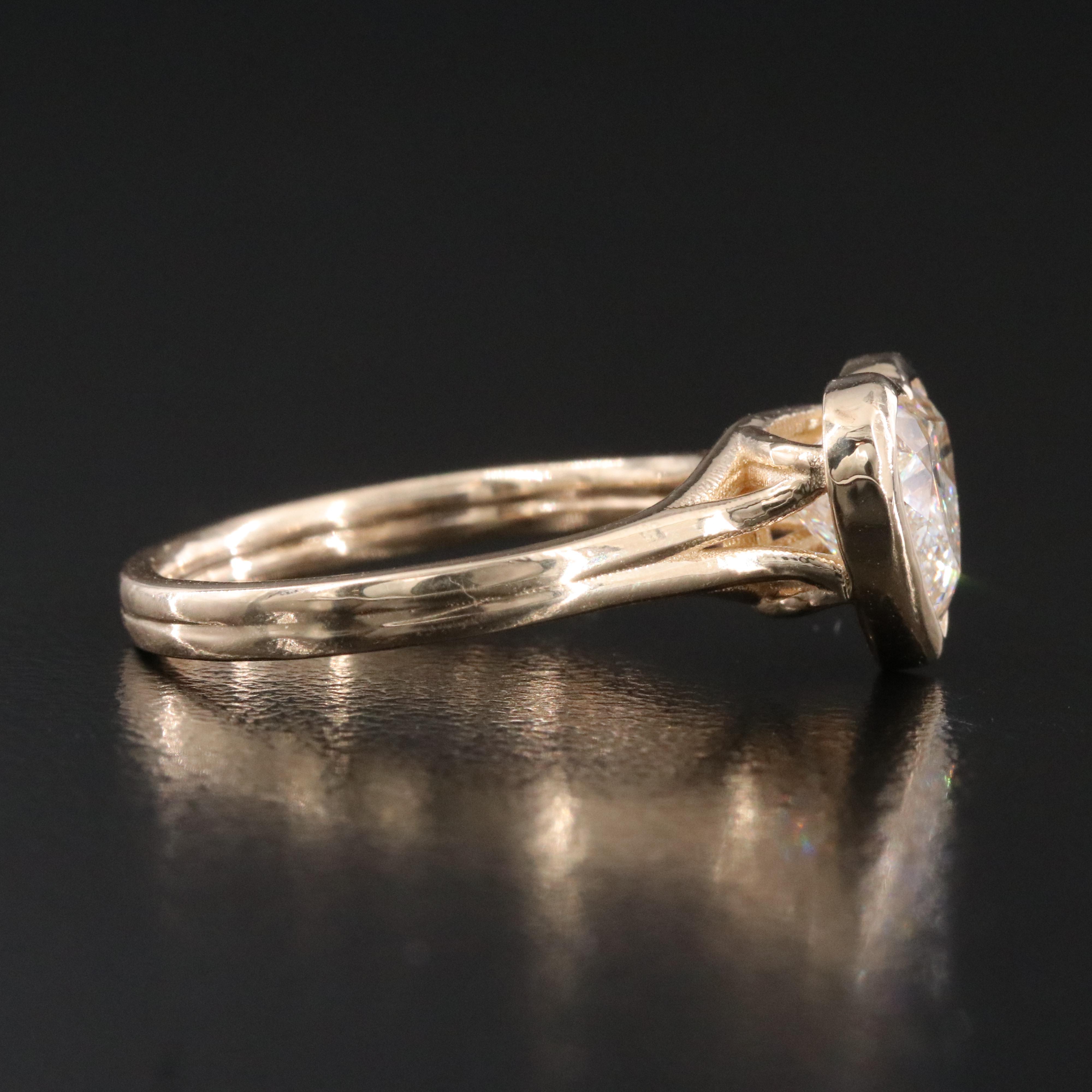 14K 2.09 CT Lab Grown Diamond Solitaire Ring with IGI Report