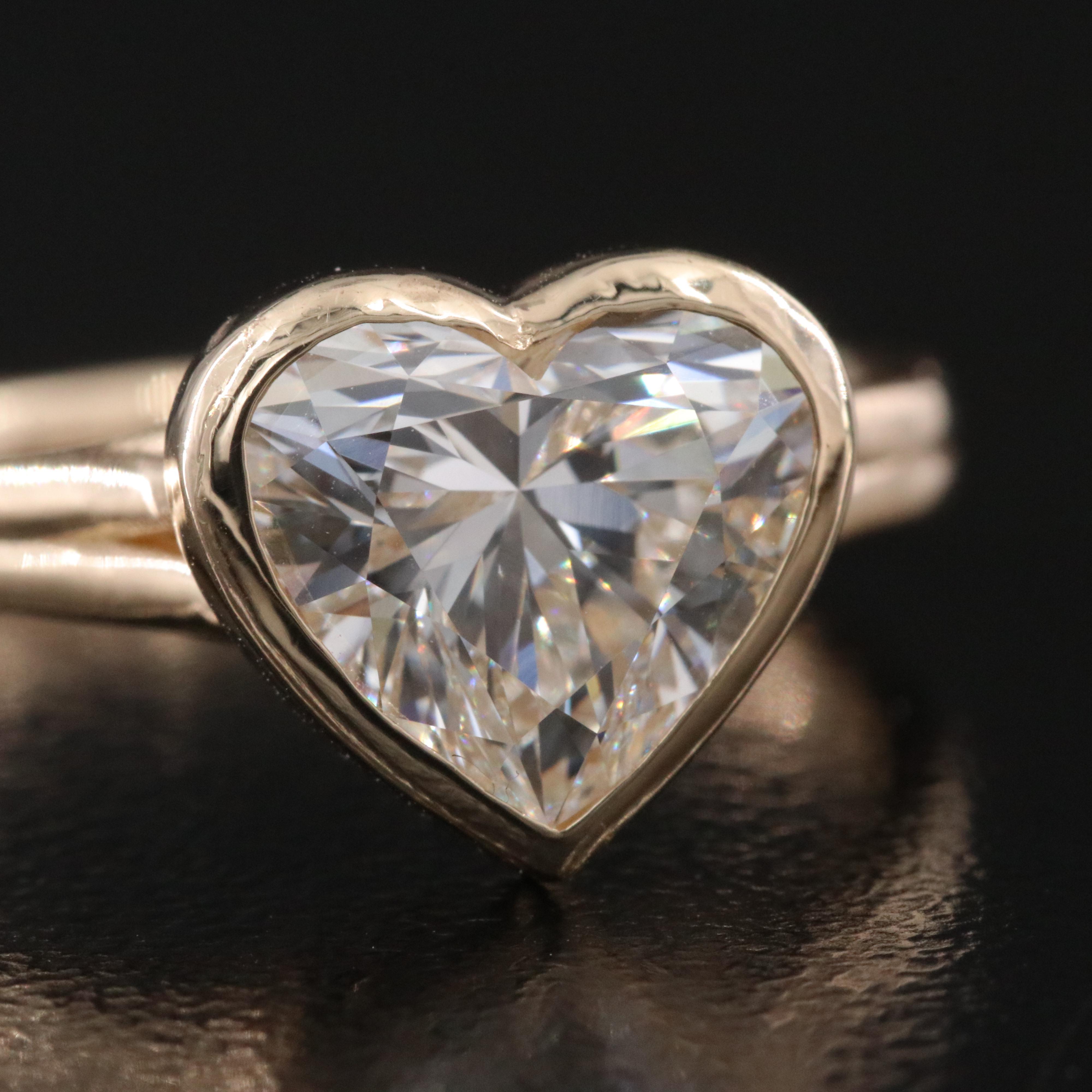 14K 2.09 CT Lab Grown Diamond Solitaire Ring with IGI Report