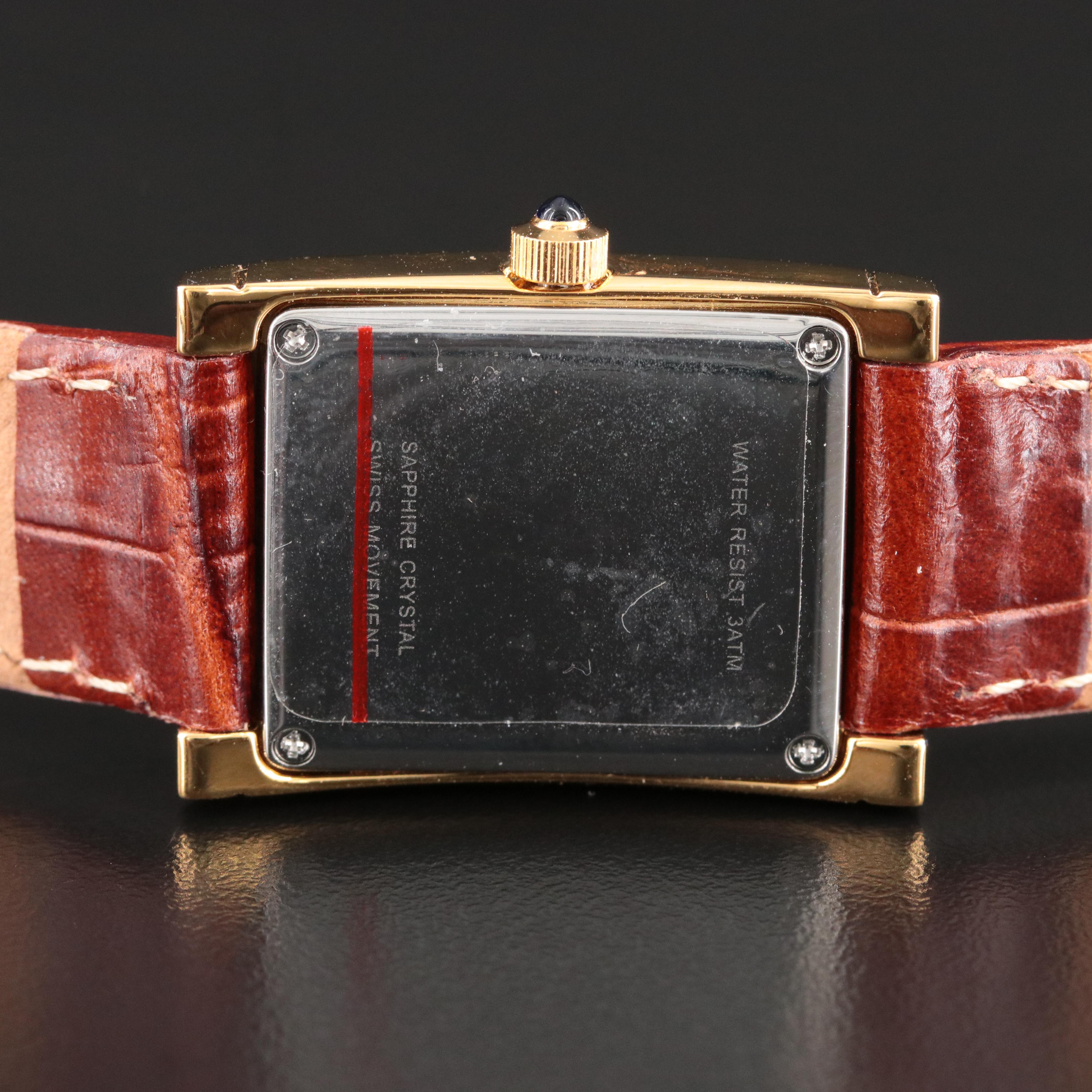 Tourneau Swiss Gold-Tone Quartz Watch