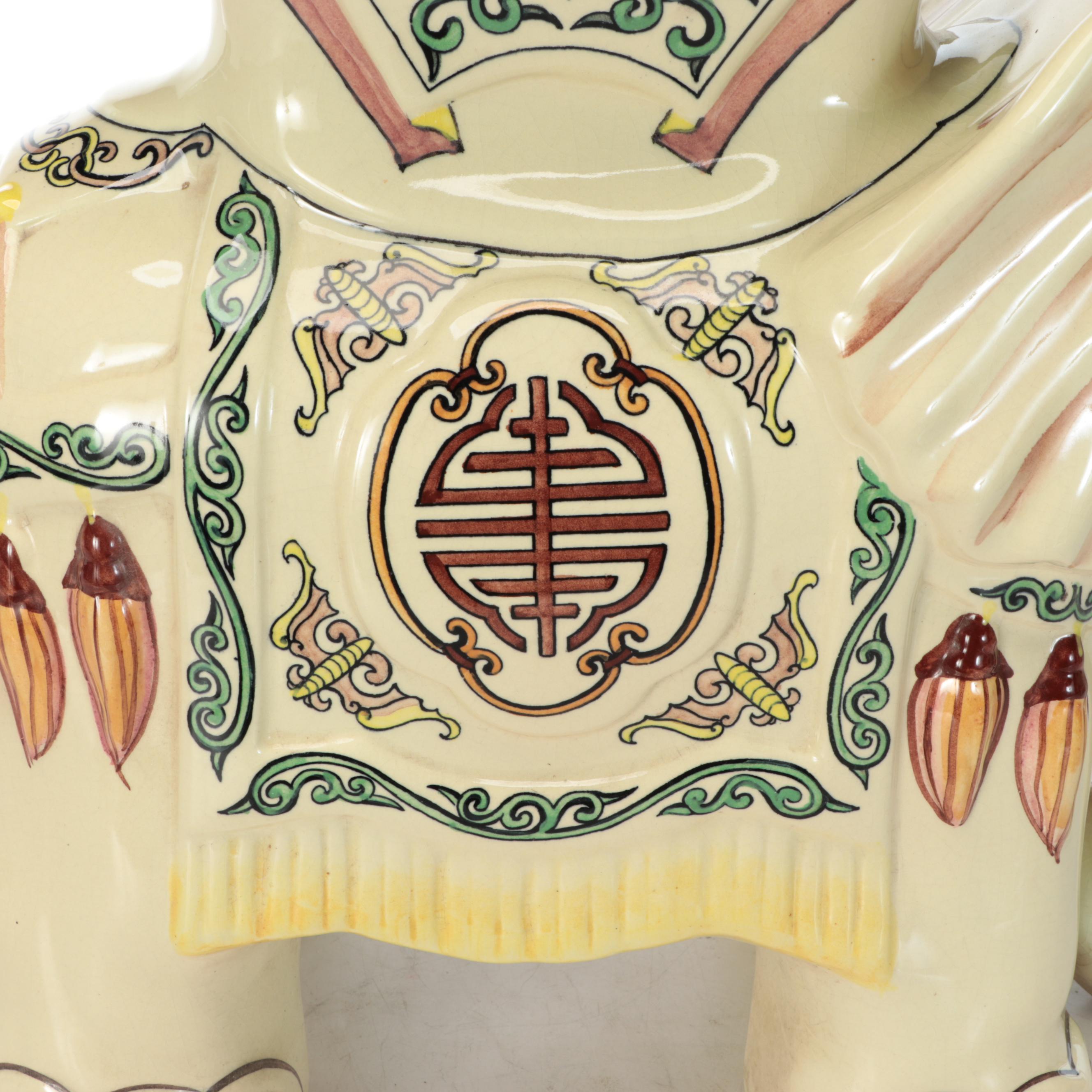 Ceramic Elephant Floor Stands