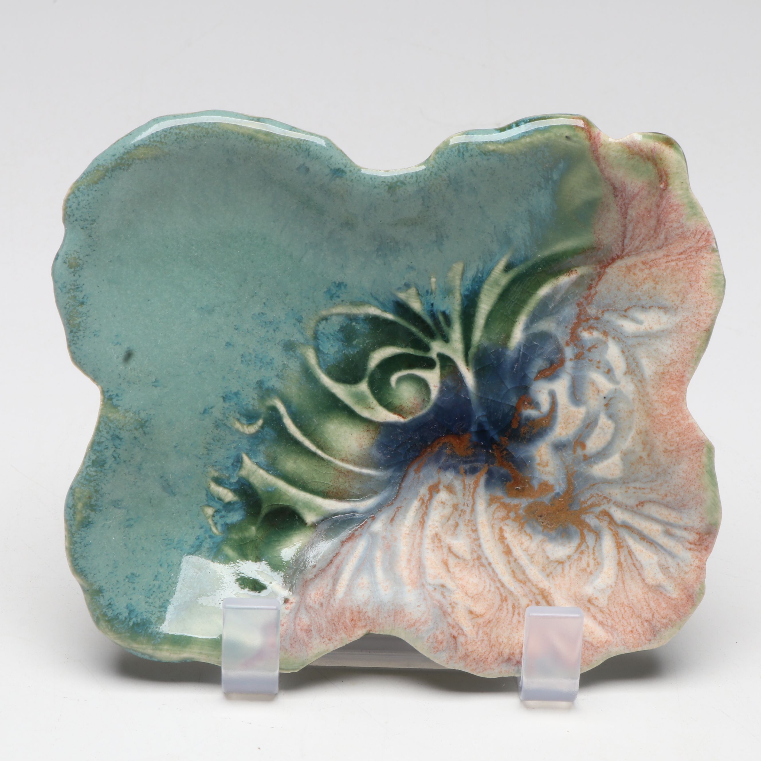 Signed Studio Art Pottery and Other Free Form Ceramic Wall Hanging