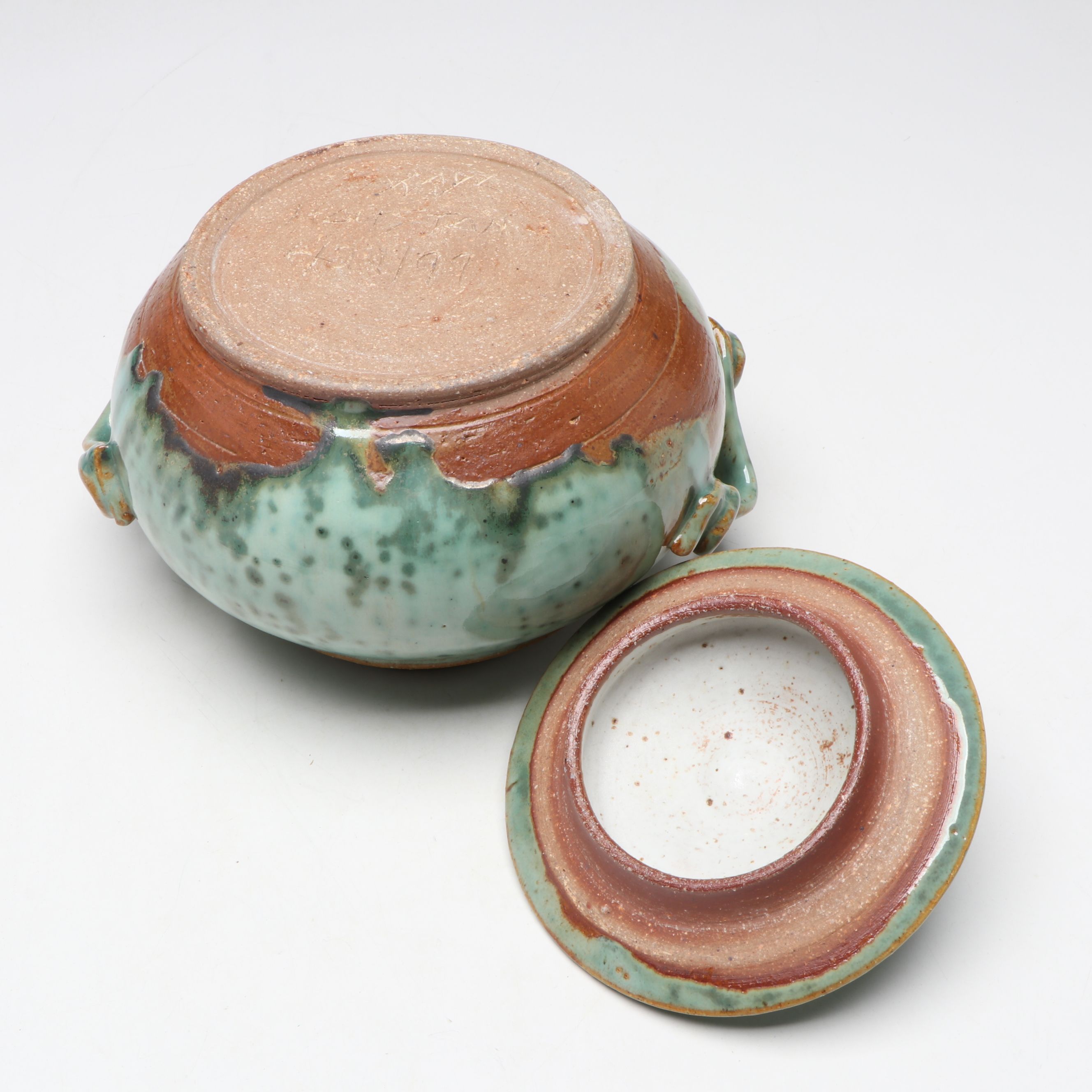 Signed Studio Art Pottery and Other Free Form Ceramic Wall Hanging