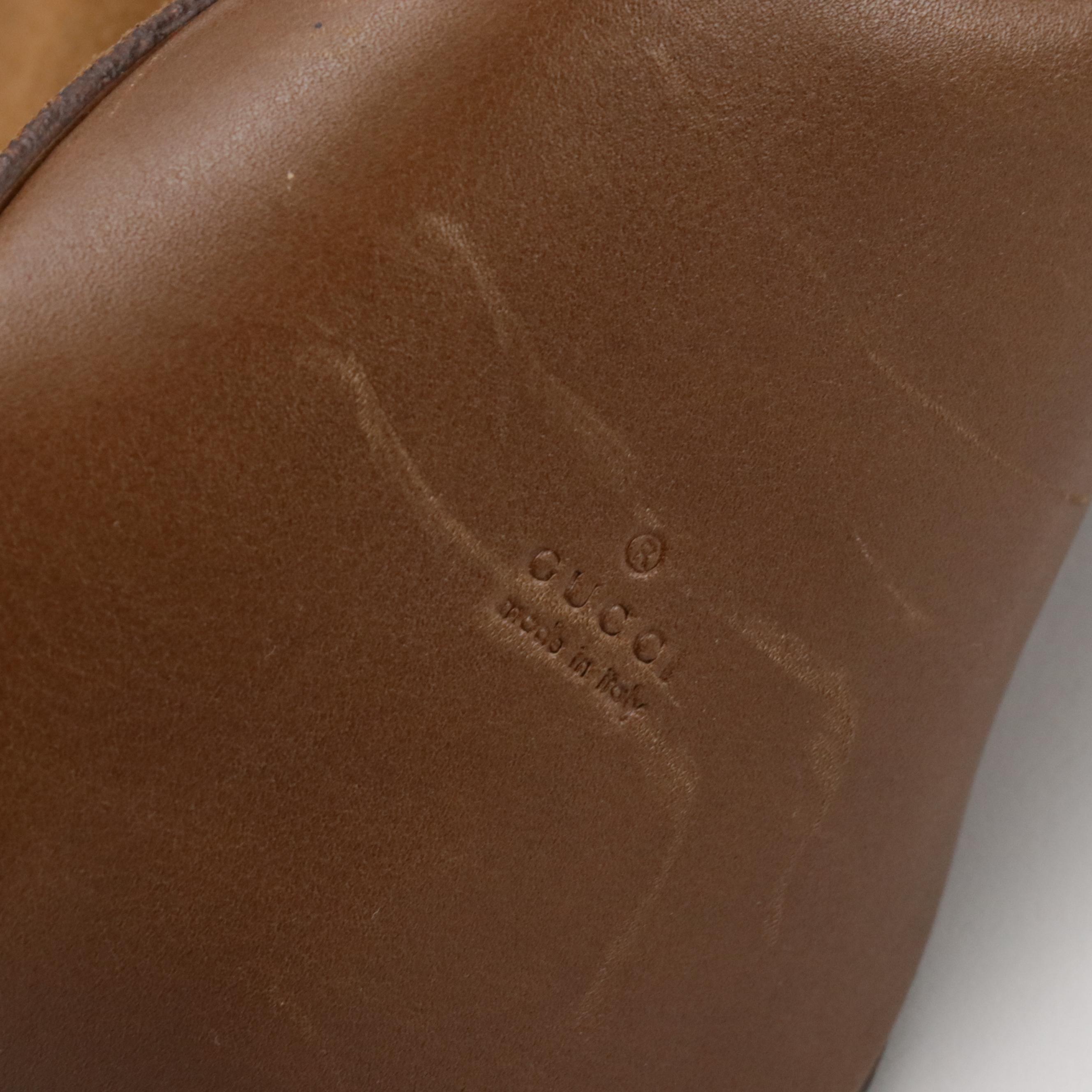 Gucci by Tom Ford Horsebit Tote in Brown Suede and Leather