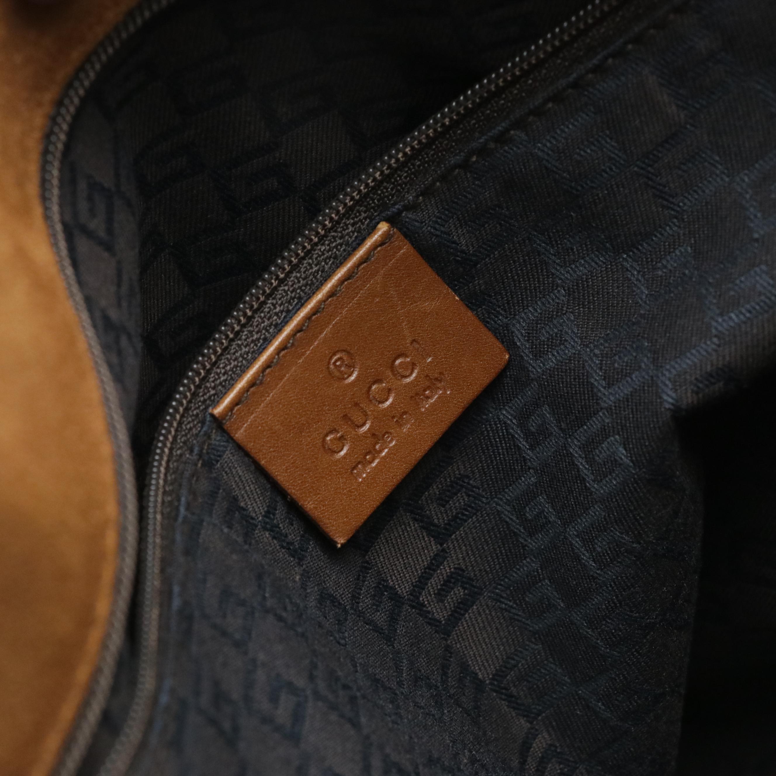 Gucci by Tom Ford Horsebit Tote in Brown Suede and Leather