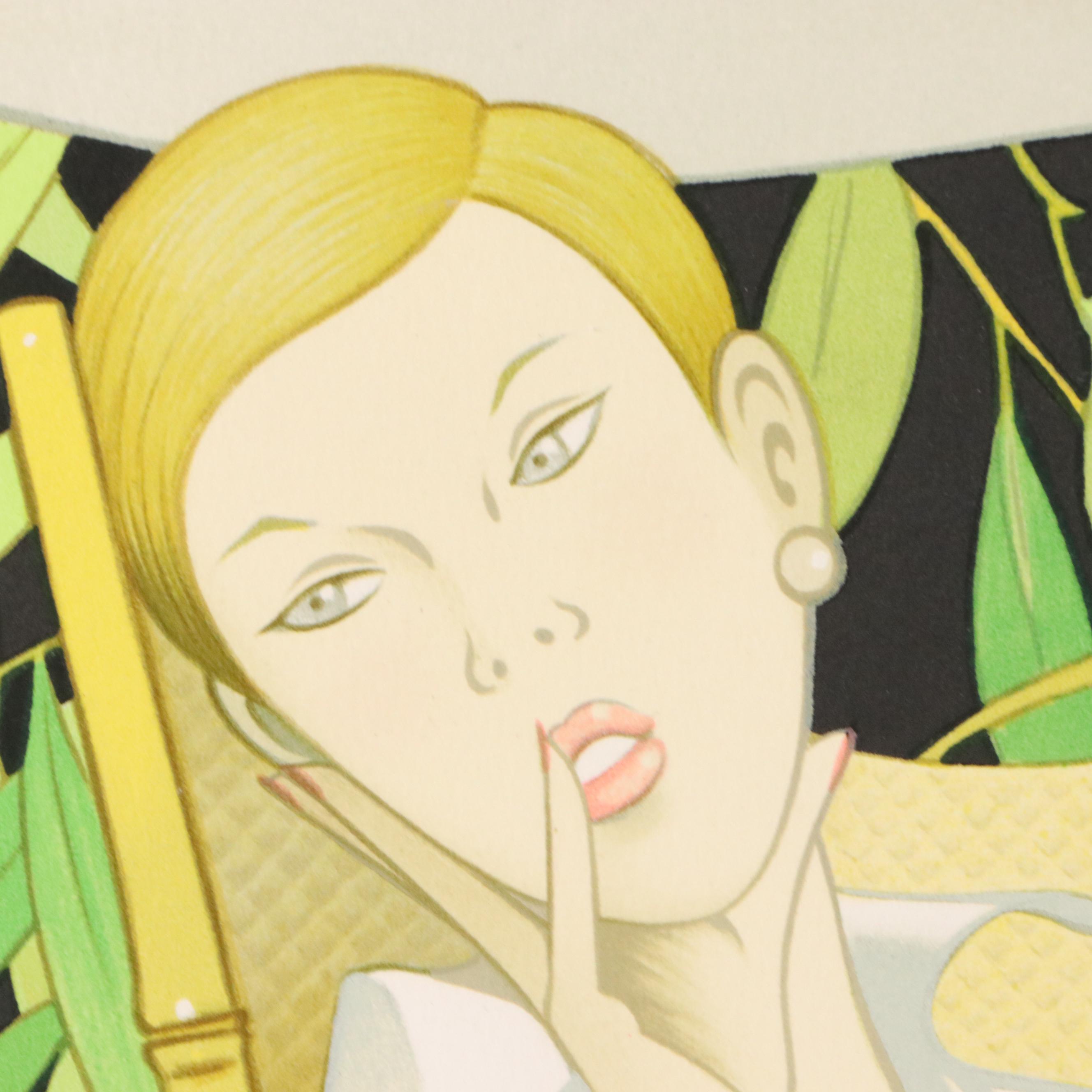 Philippe Noyer Color Lithograph "The Lady from Hong Kong," Late 20th Century