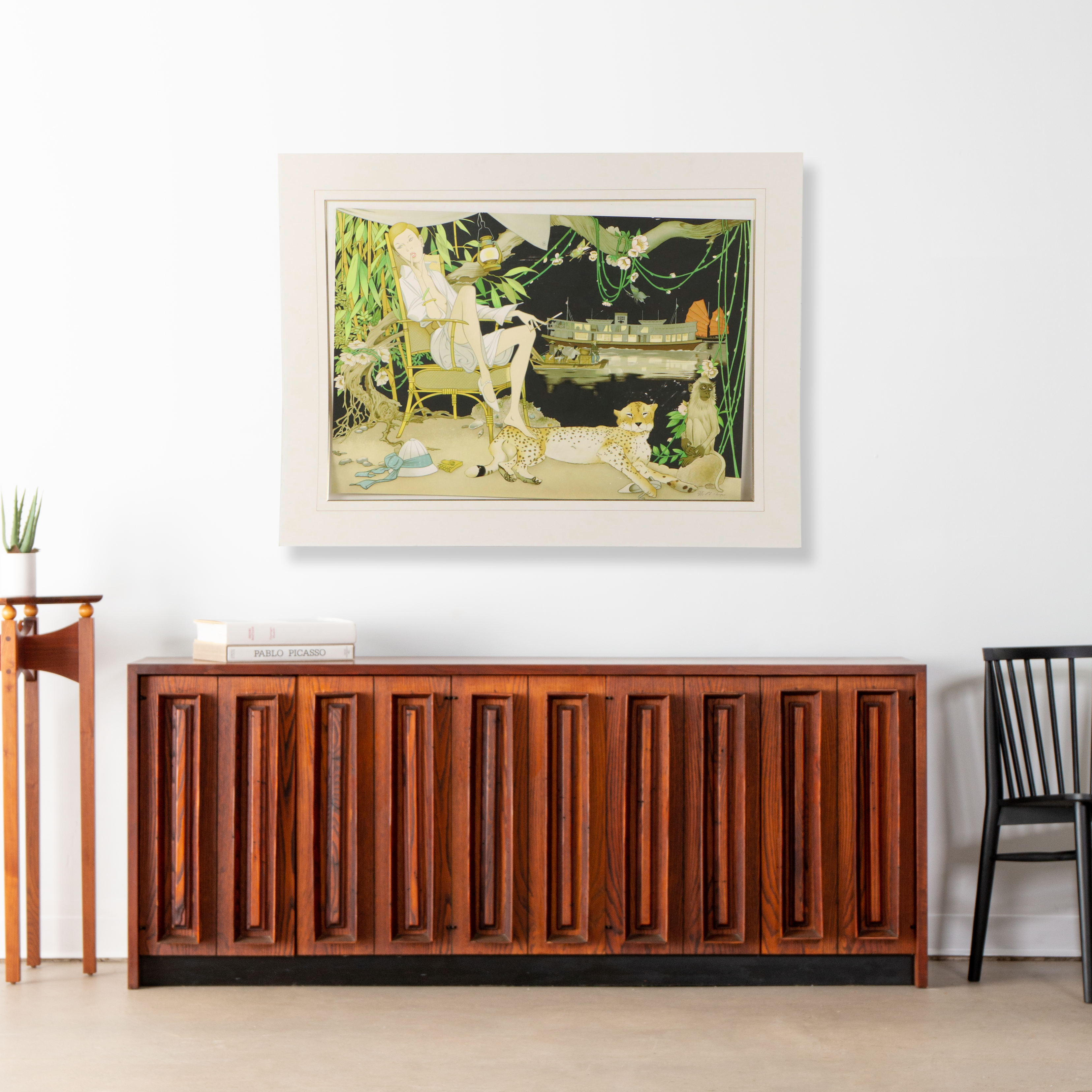 Philippe Noyer Color Lithograph "The Lady from Hong Kong," Late 20th Century