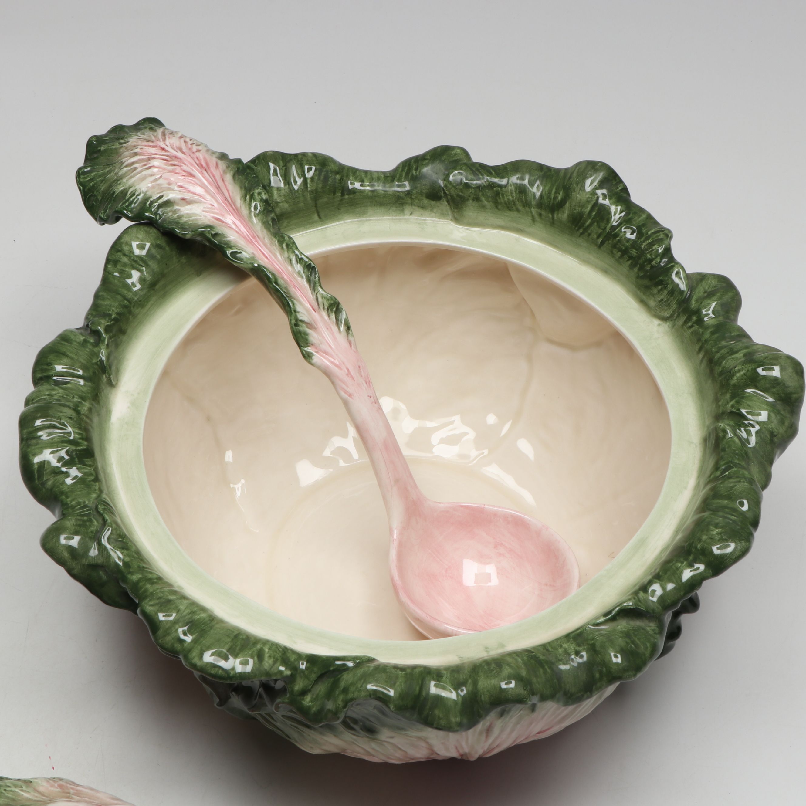 Fitz & Floyd Majolica Porcelain Soup Tureen, Serving Bowl, and More Tableware