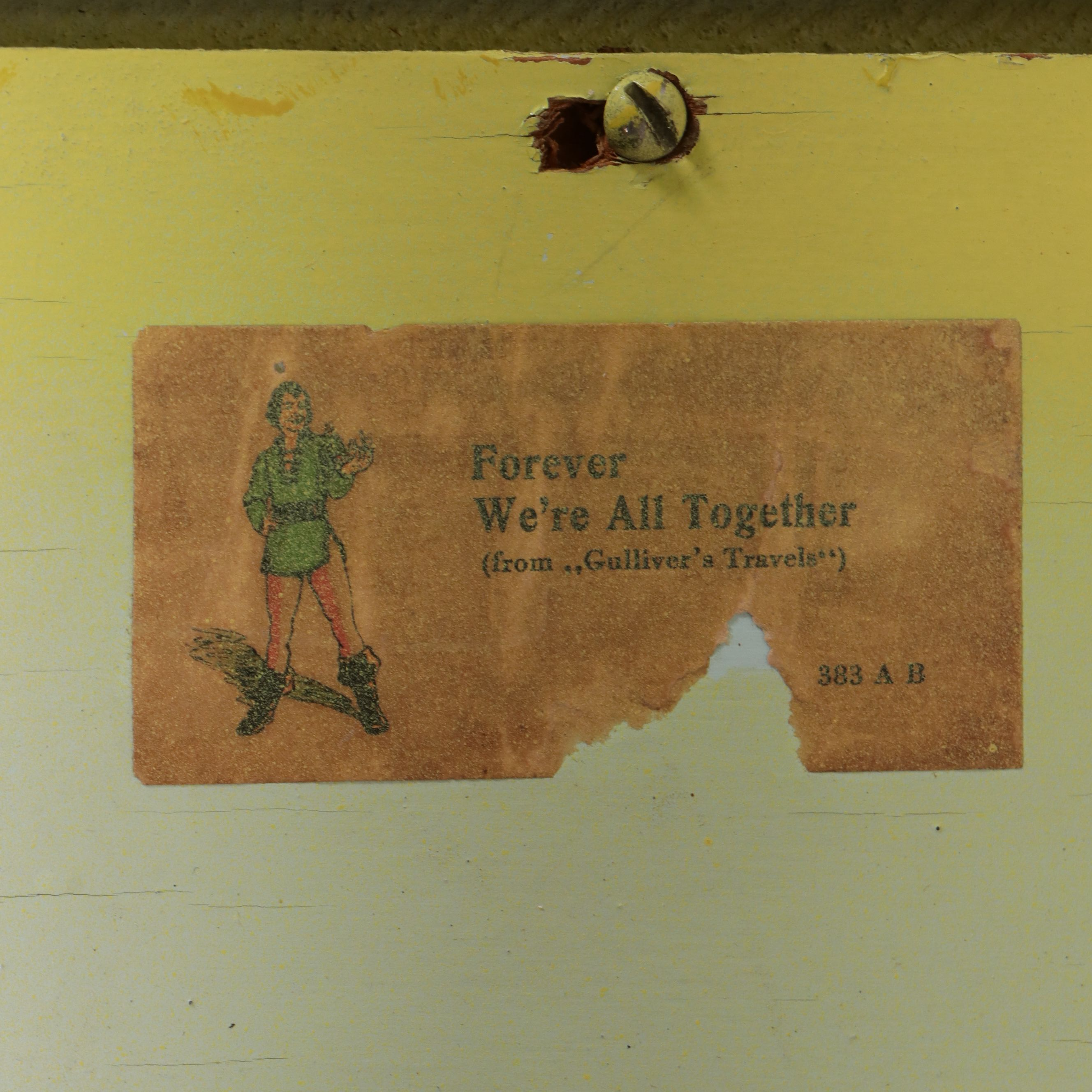 Vintage Yellow Rattan Child's Rocking Chair