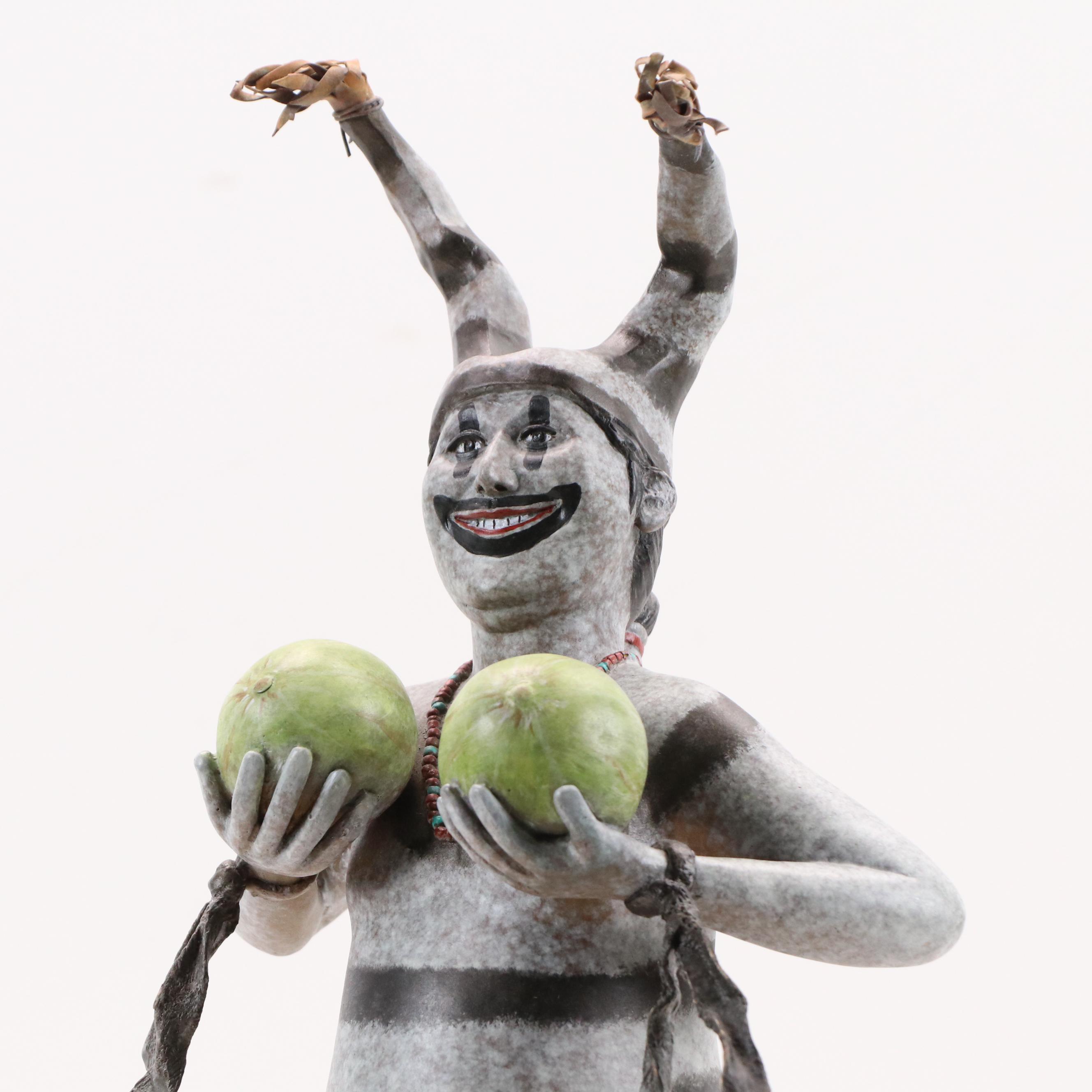 Joe Cajero Jr. Bronze Statue of Koshare Pueblo Clown