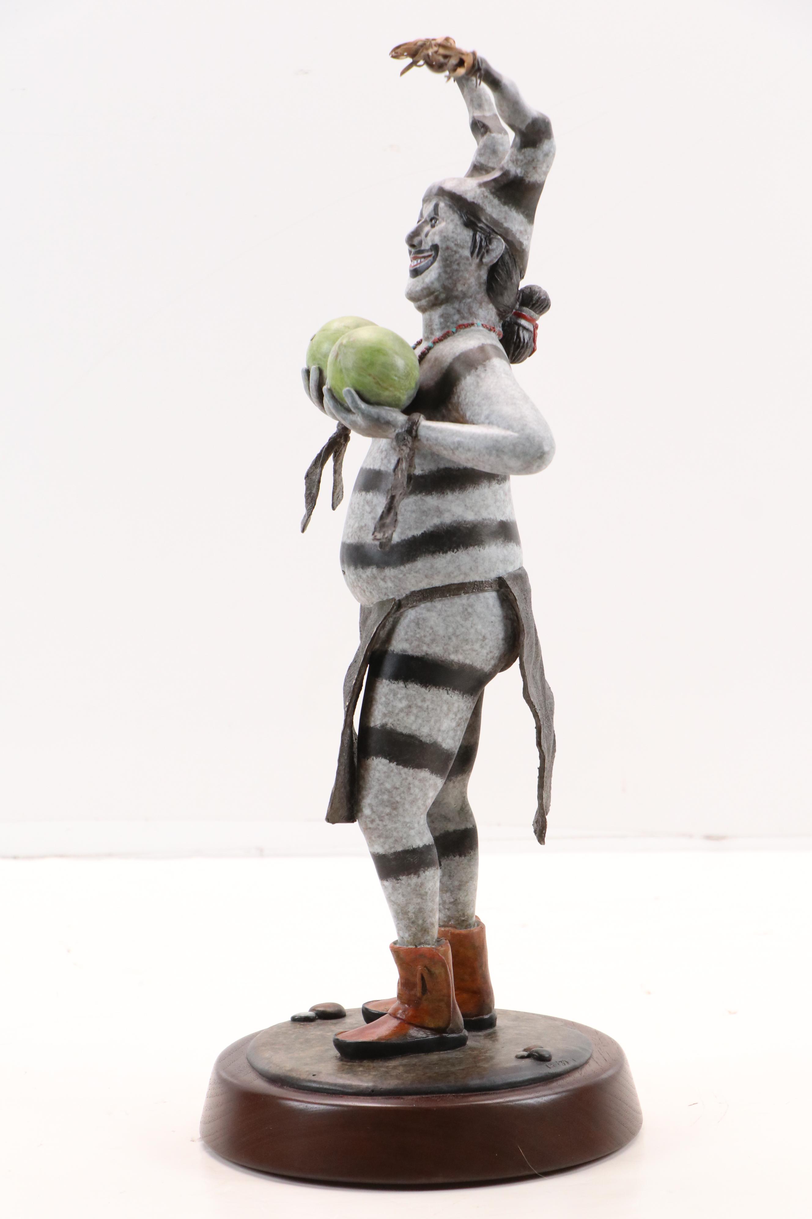 Joe Cajero Jr. Bronze Statue of Koshare Pueblo Clown