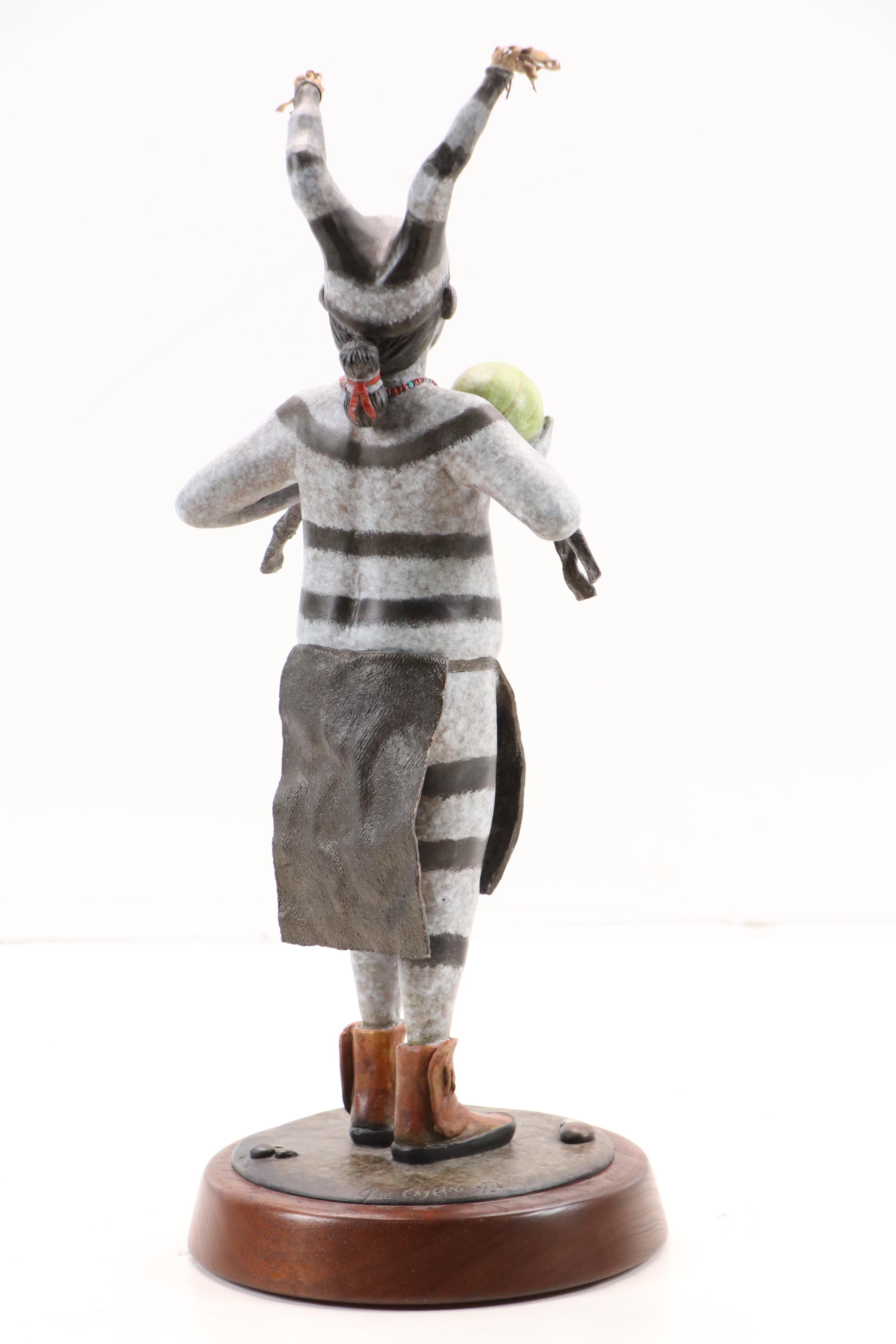 Joe Cajero Jr. Bronze Statue of Koshare Pueblo Clown