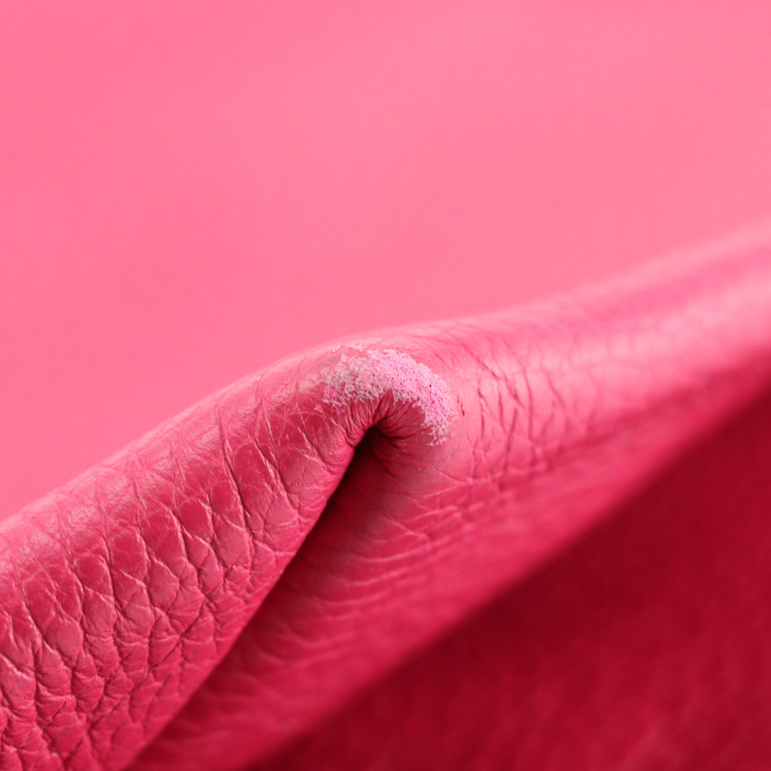 Salvatore Ferragamo Gancini Shoulder Tote in Hot Pink Grained Calfskin Leather