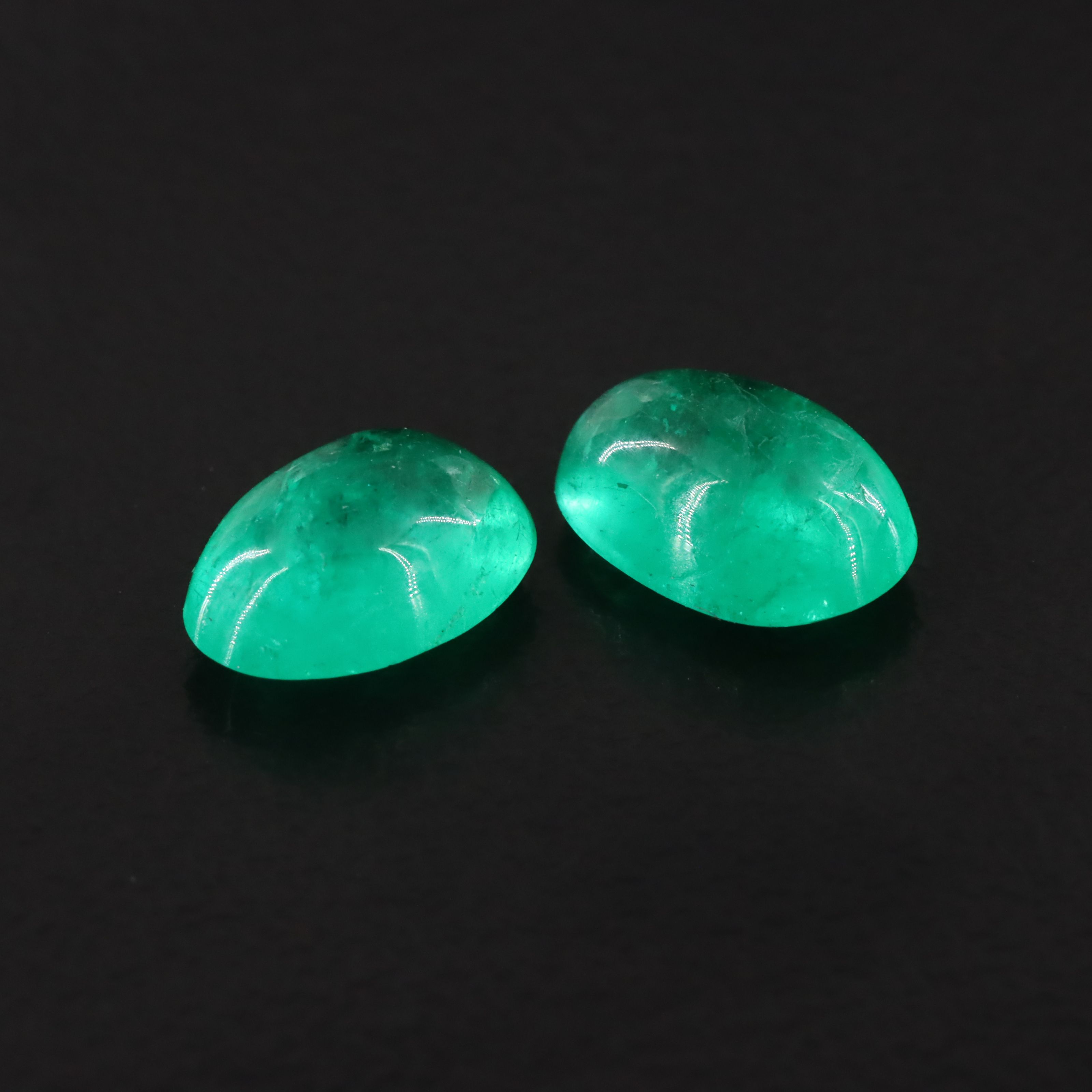 Loose 2.77 CTW Matched Pair Emeralds